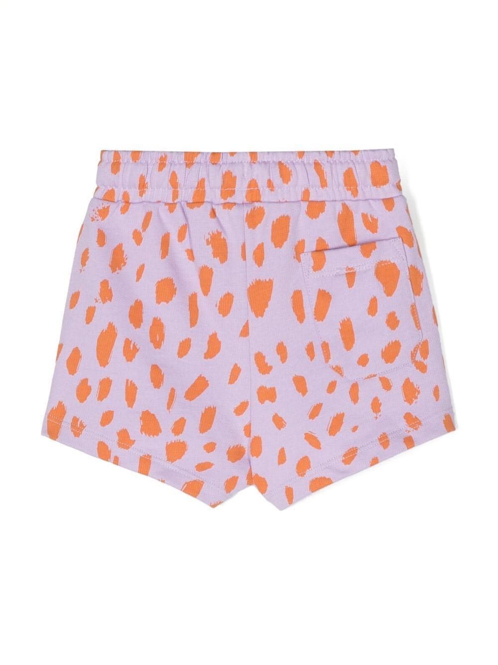 Shop Stella Mccartney Violet And Orange Cotton Stretch Shorts In Glicine/argento