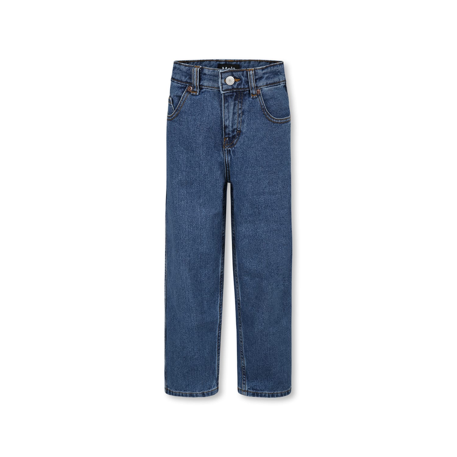 Shop Molo Blue Aiden Jeans For Boy In Denim