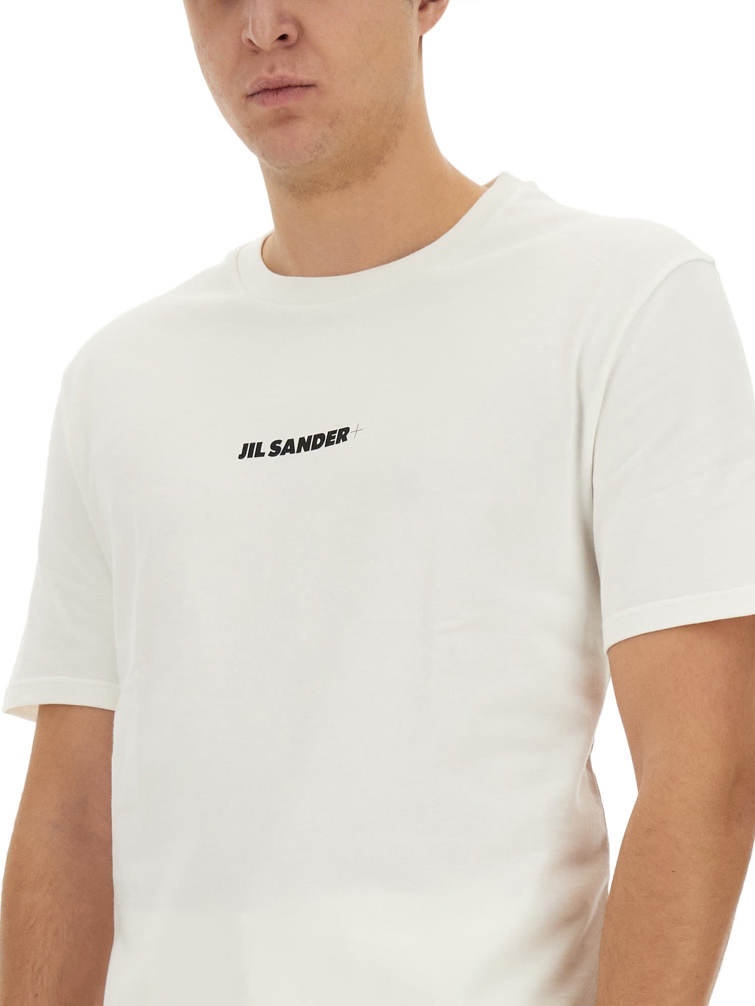 Shop Jil Sander T-shirt With Logo In Natural