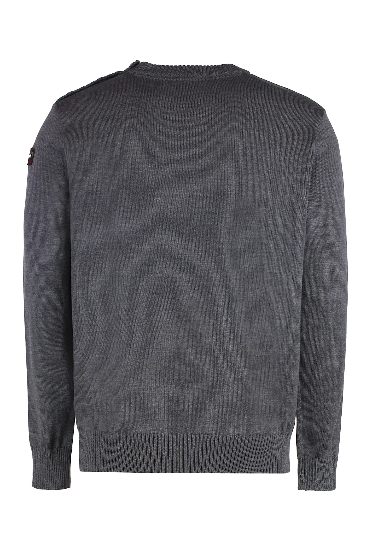 Paul&shark Virgin Wool Crew-neck Sweater In Grey