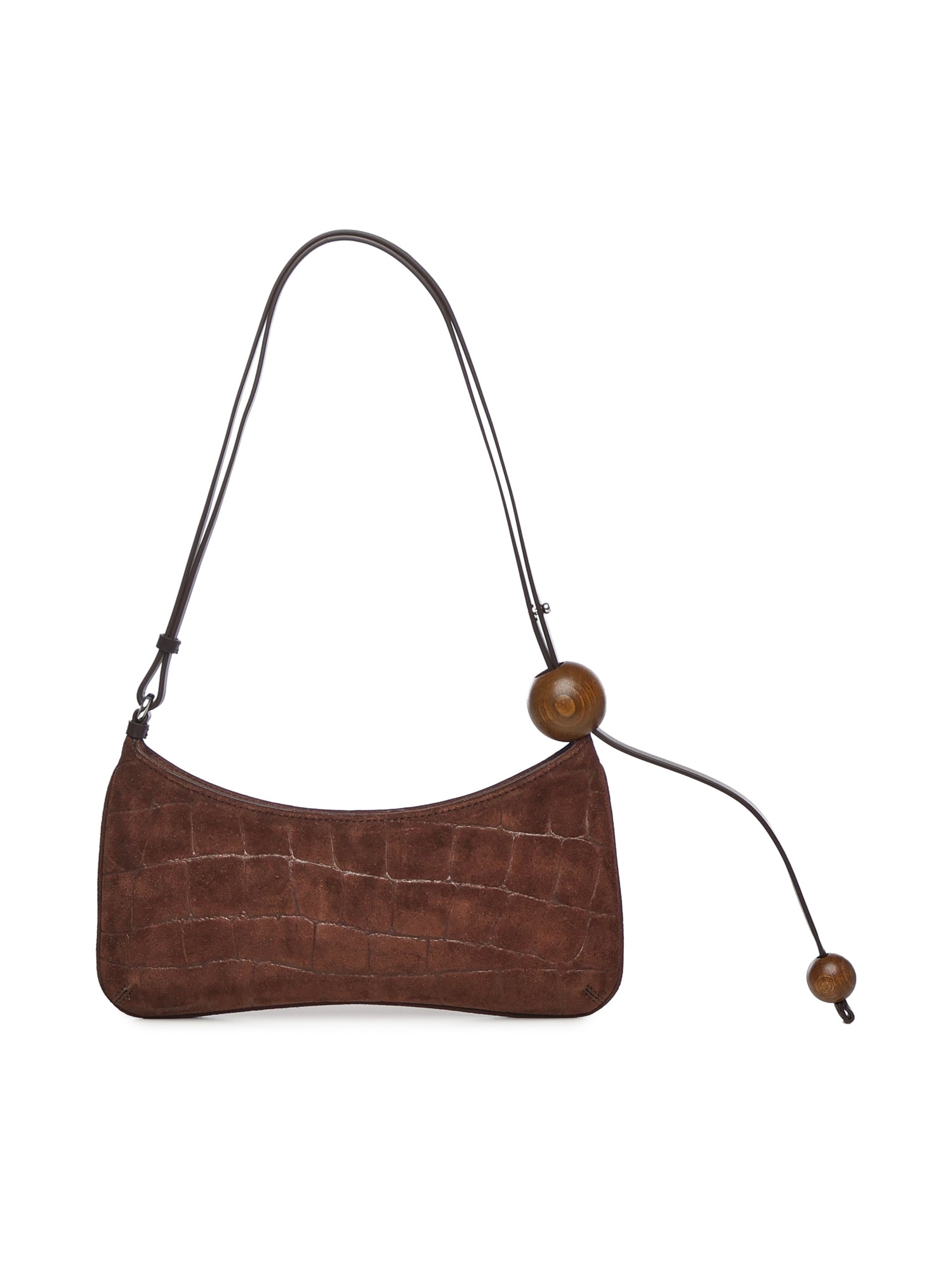 Jacquemus Le Bisou Perle Shoulder Bag In Brown