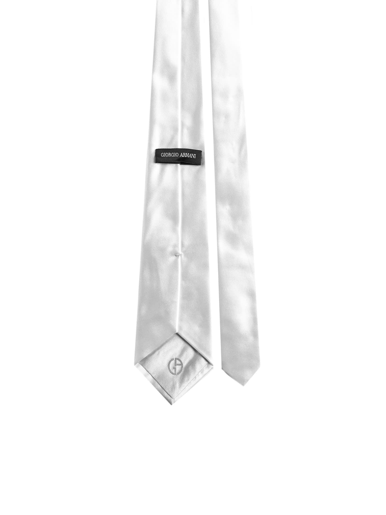 Shop Giorgio Armani Tie In Bianco