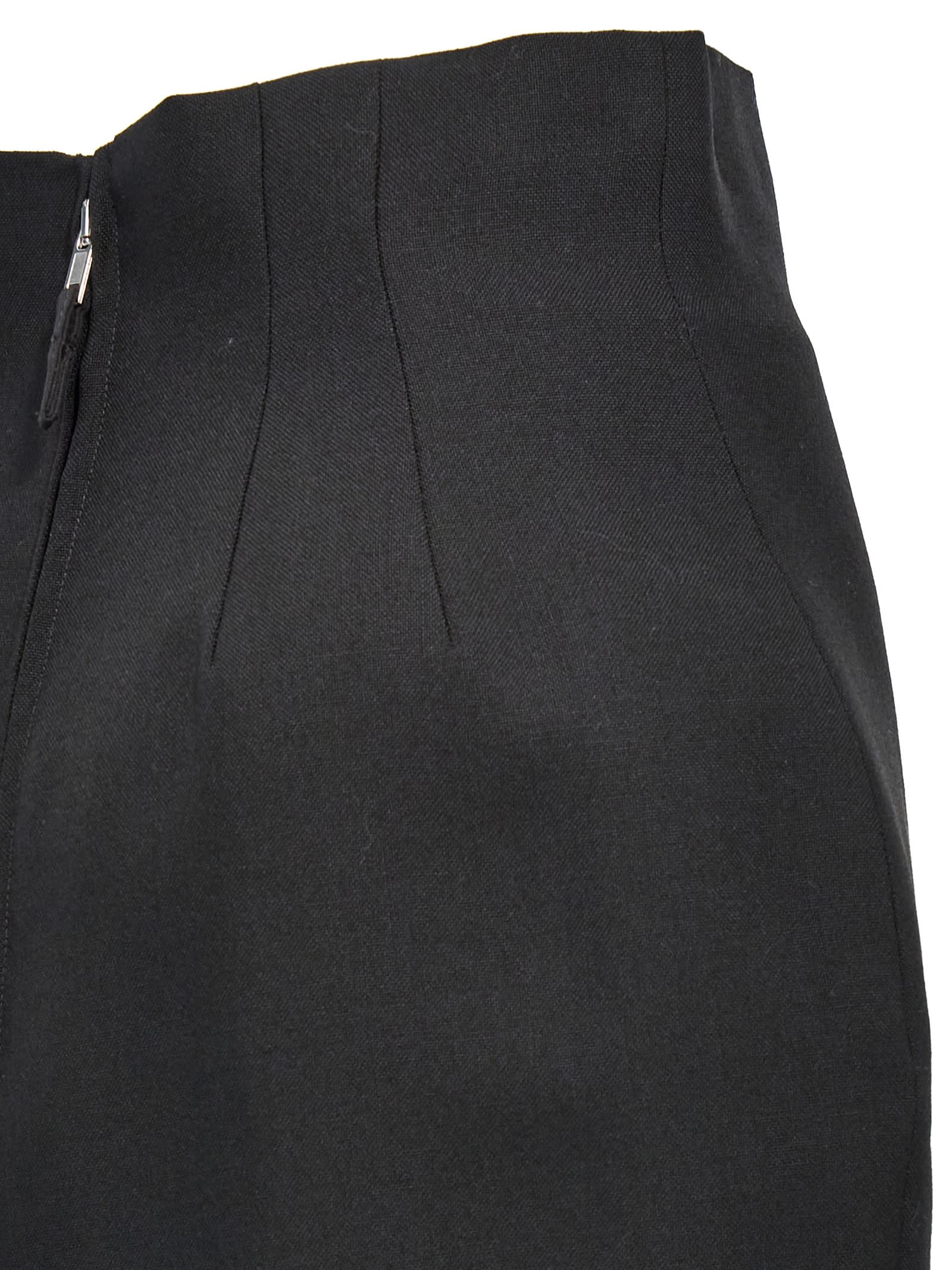 Shop Rick Owens Dirt Pillar Skirt In Black