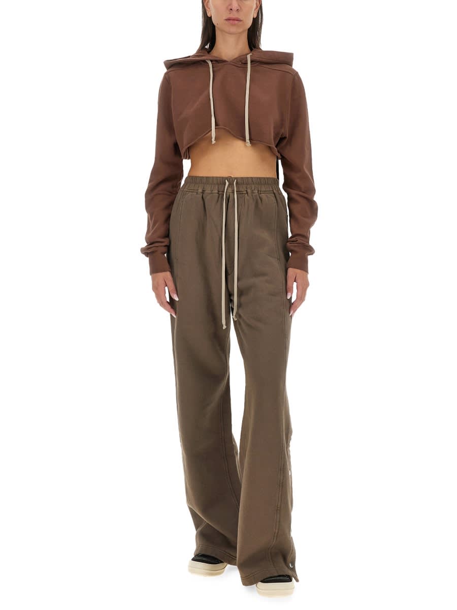 Shop Drkshdw Cropped Sweatshirt In Brown