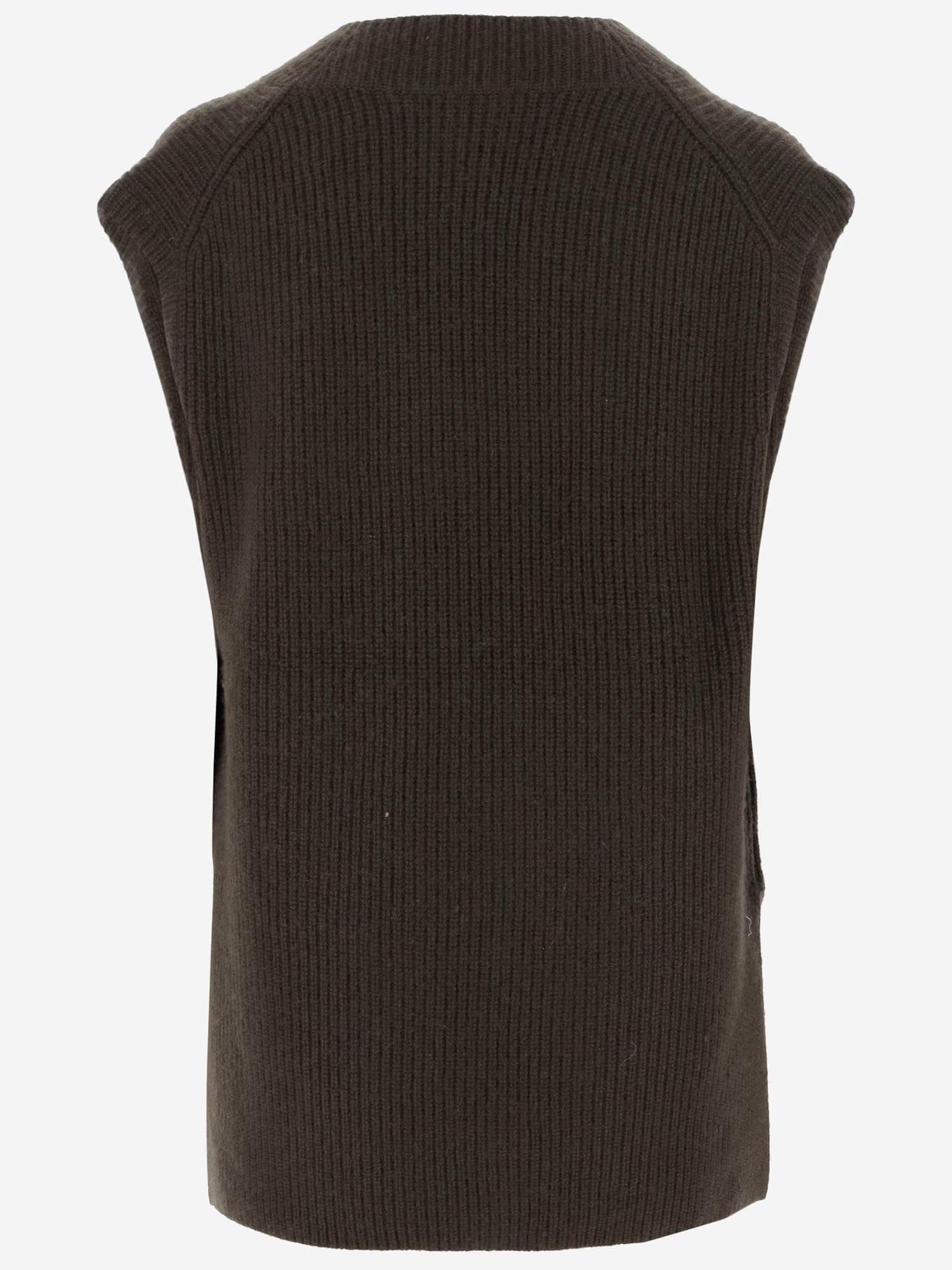 Shop Vince Wool And Cashmere Vest In Verde Scuro