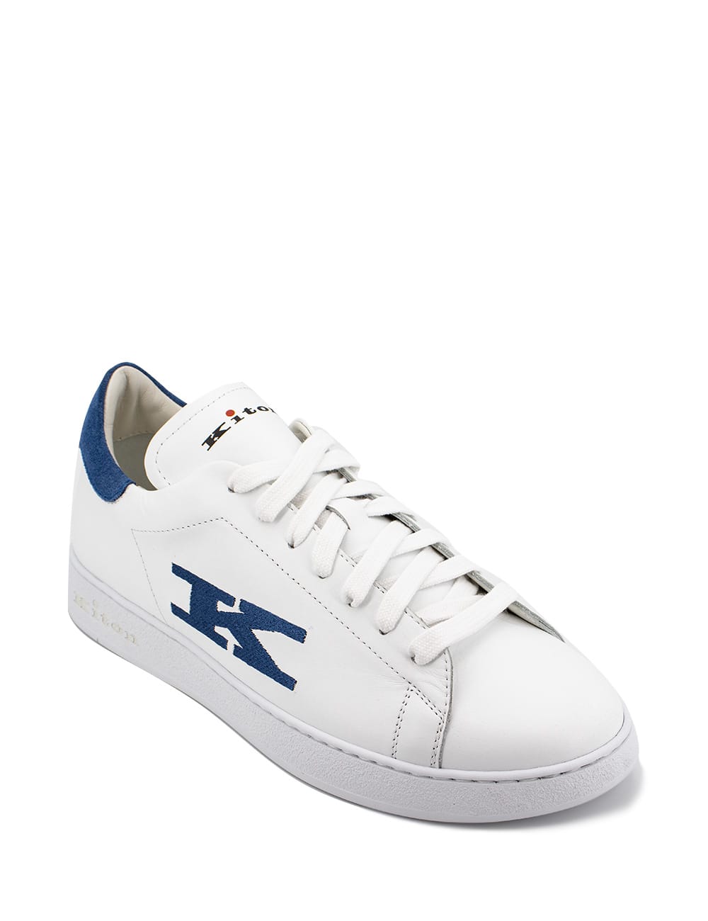 Shop Kiton Sneakers In White Light Blue