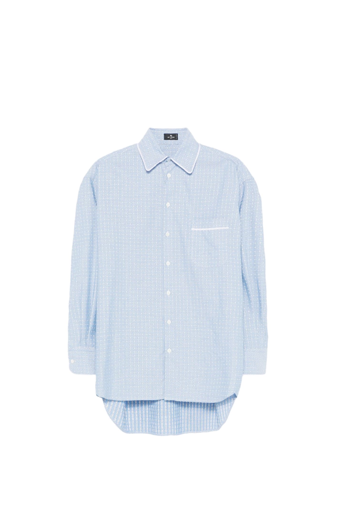 Shop Etro Shirt In Clear Blue