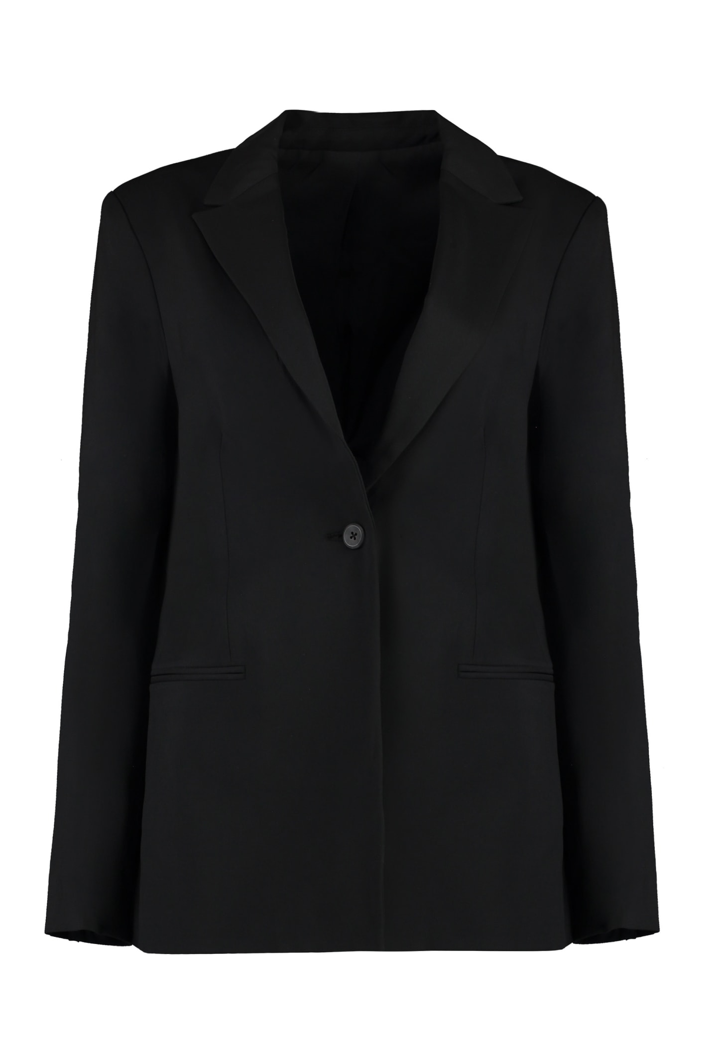 Shop Calvin Klein Single-breasted Jacket In Black