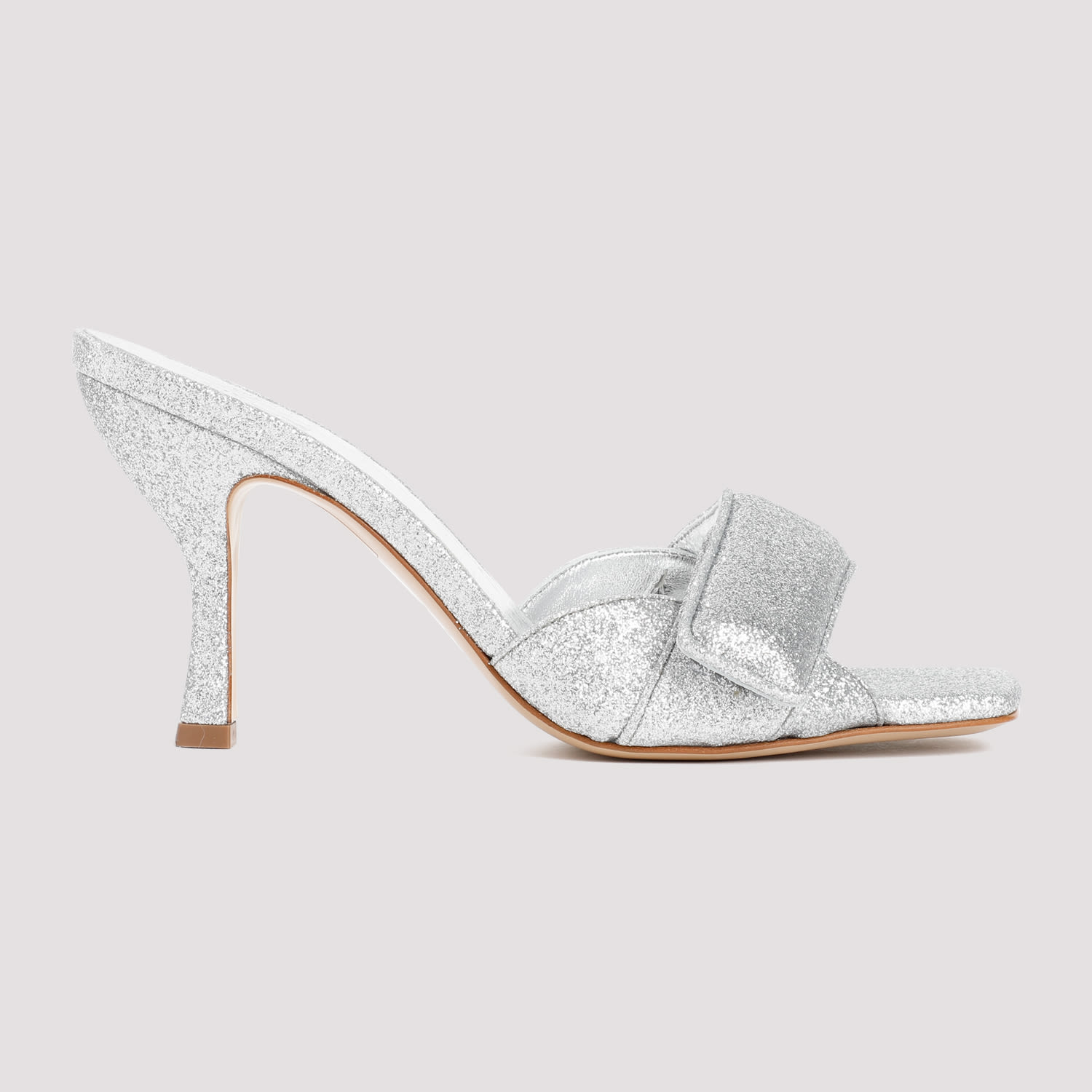 Shop Gia Borghini Gia Bordini Alodie Sandals In Silver Glitter