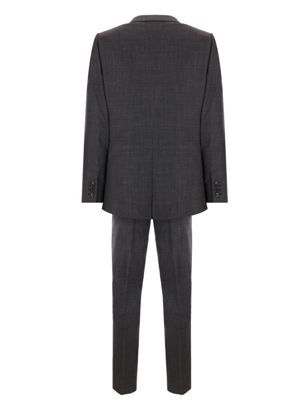 Shop Dolce & Gabbana Single-breasted Pressed Crease Tailored Suit In Grigio