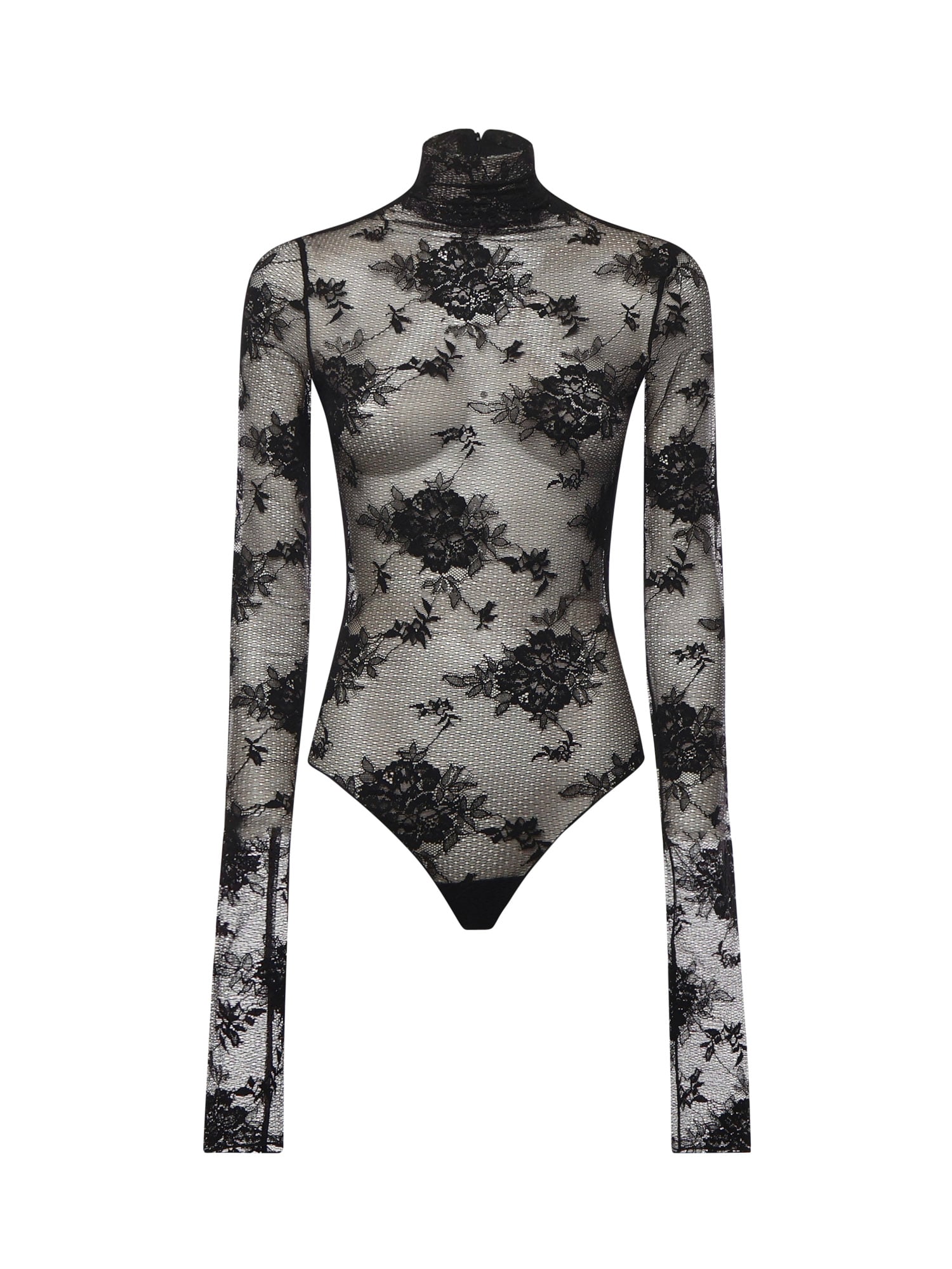 The Andamane Ziggy Lace Bodysuit In Black