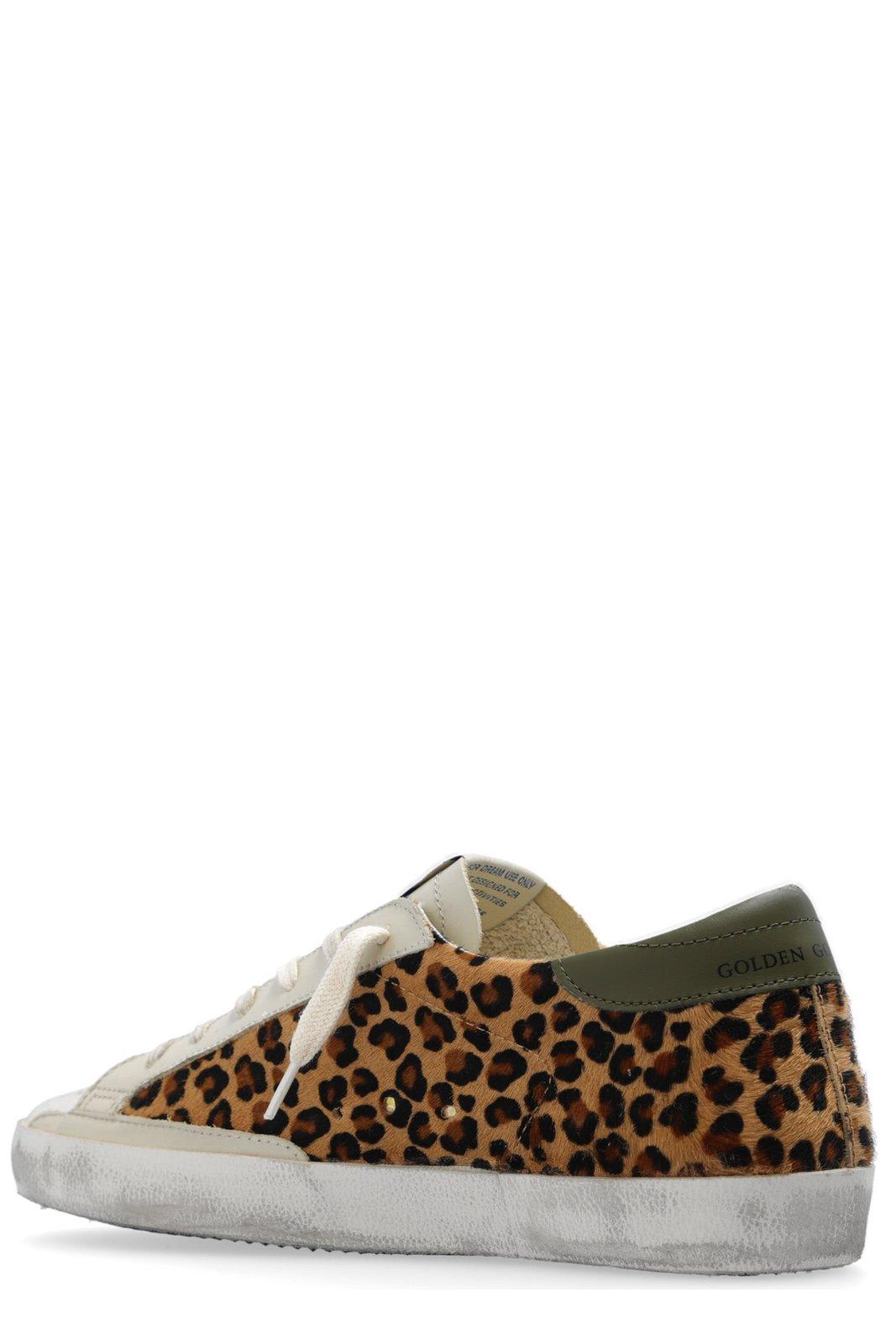 Shop Golden Goose Leopard Printed Sneakers In Multicolour