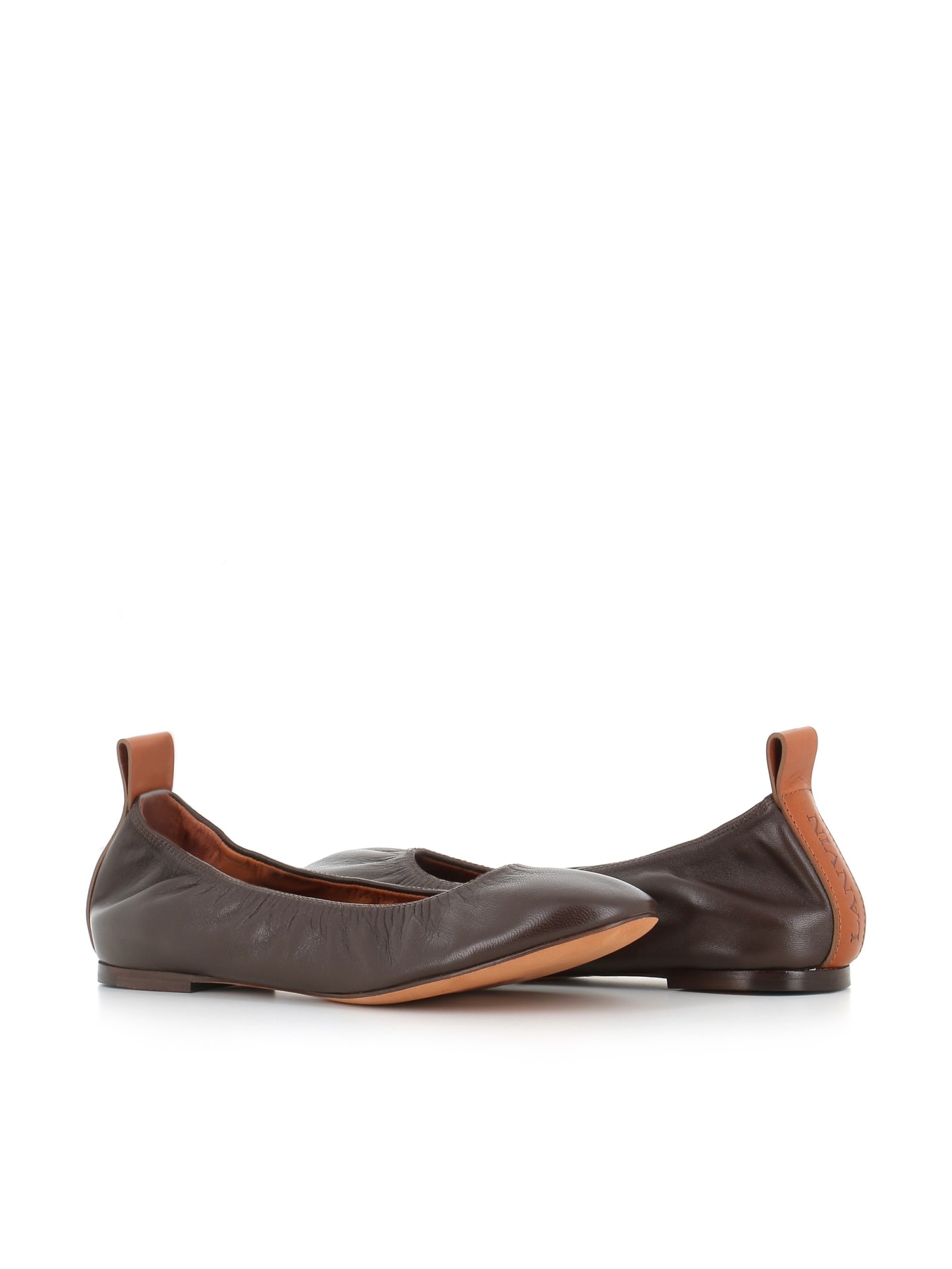 Shop Lanvin Ballerina In Brown