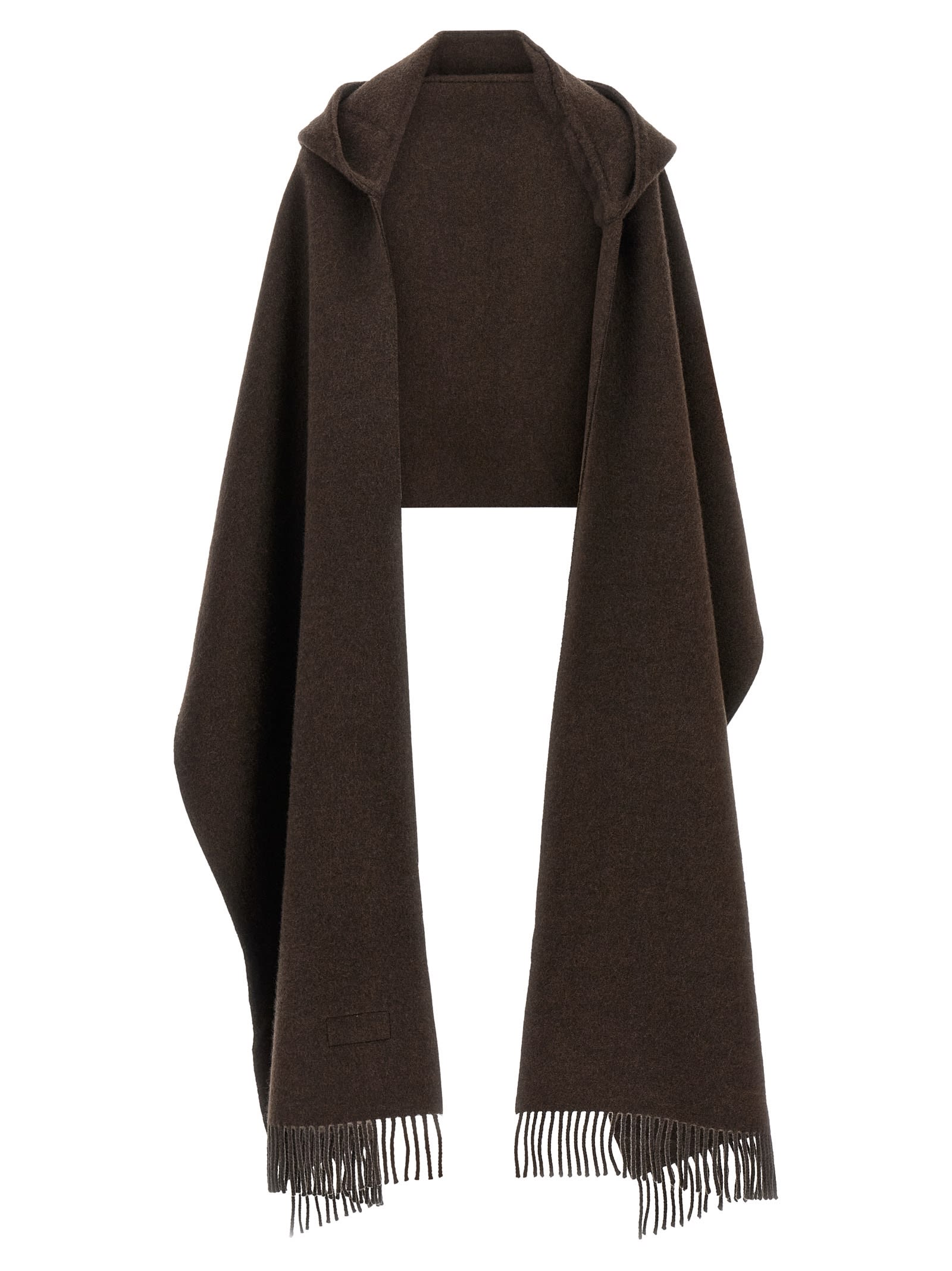 Brunello Cucinelli Hooded Scarf In Brown
