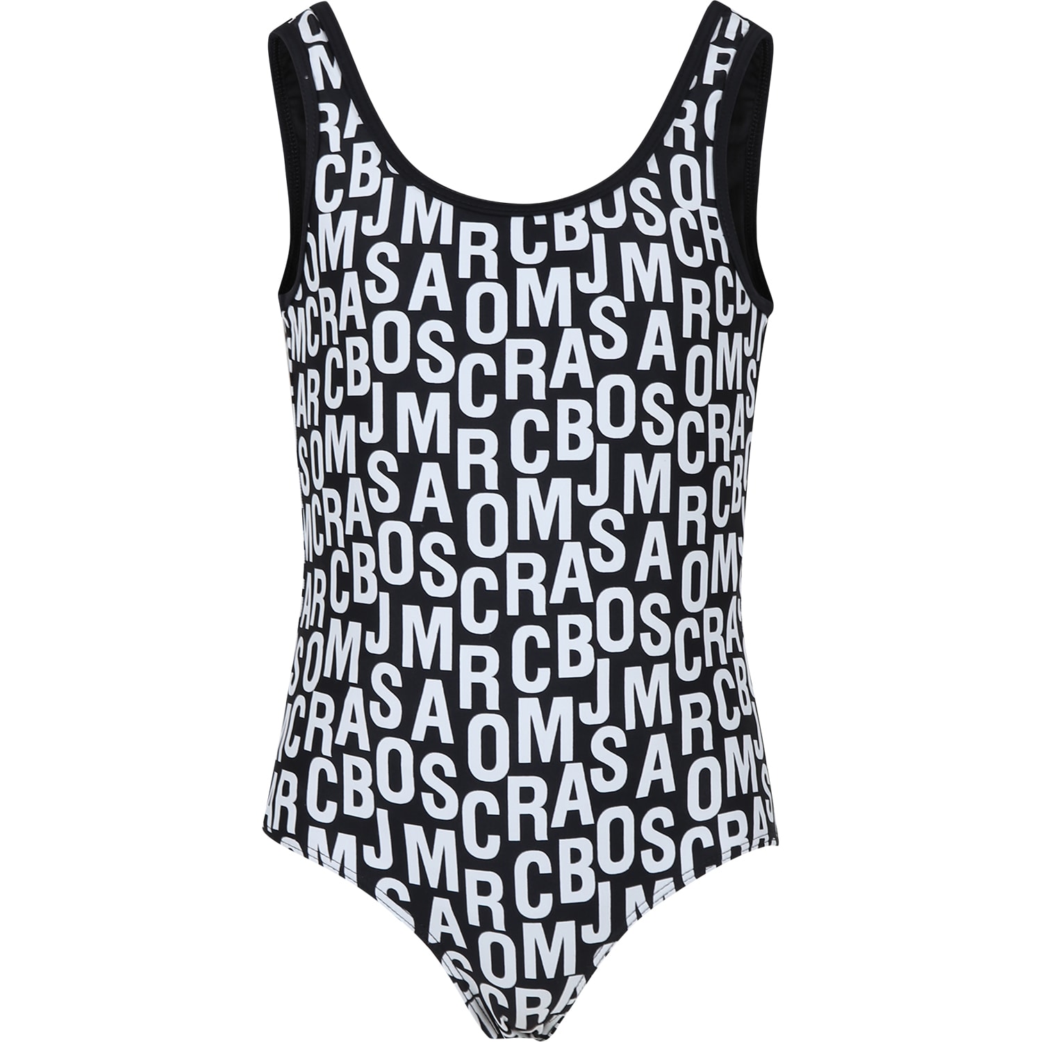 Shop Little Marc Jacobs Black Swimsuit For Girl With Logo