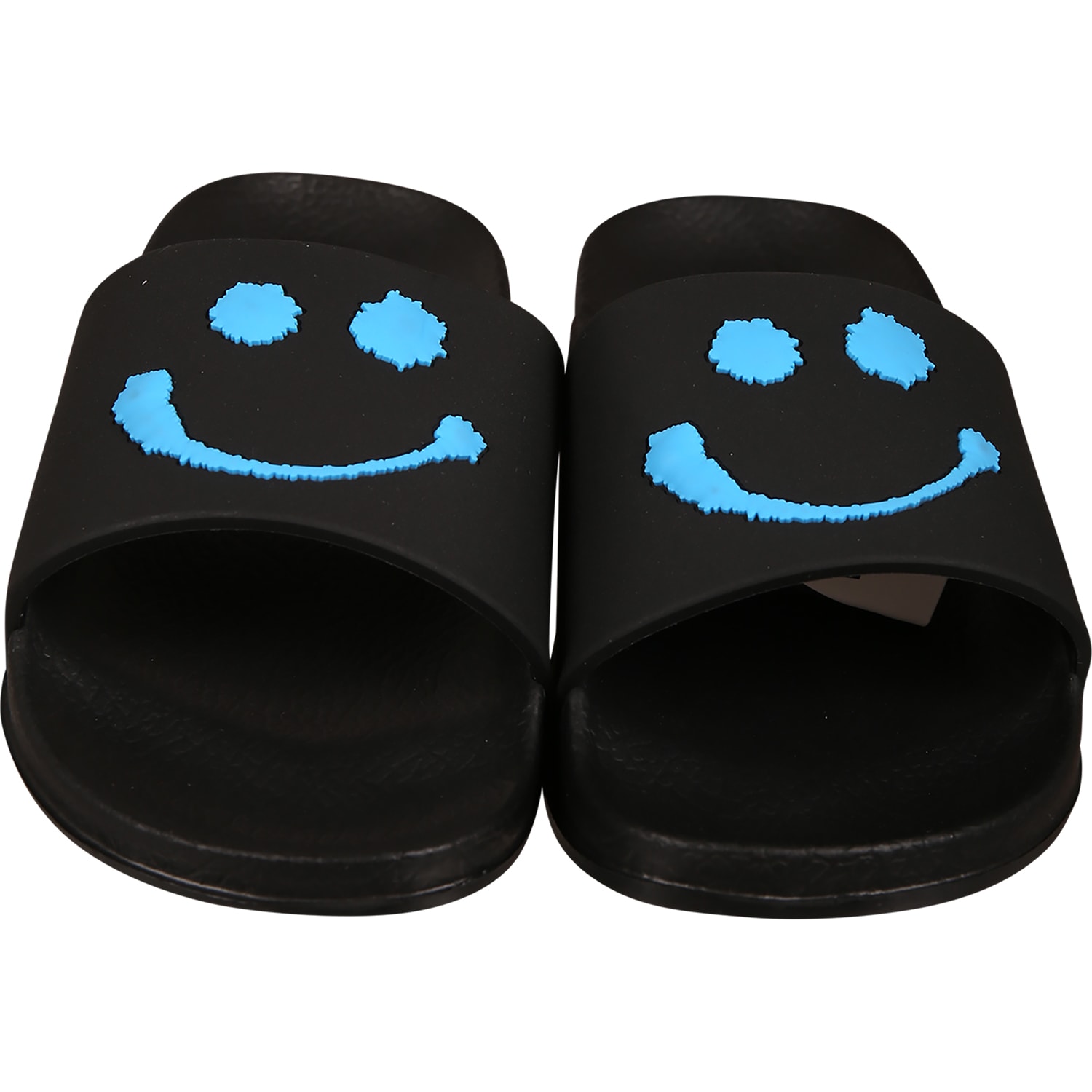 Shop Molo Sandales Noires Pour Garçon Avec Smiley In Black