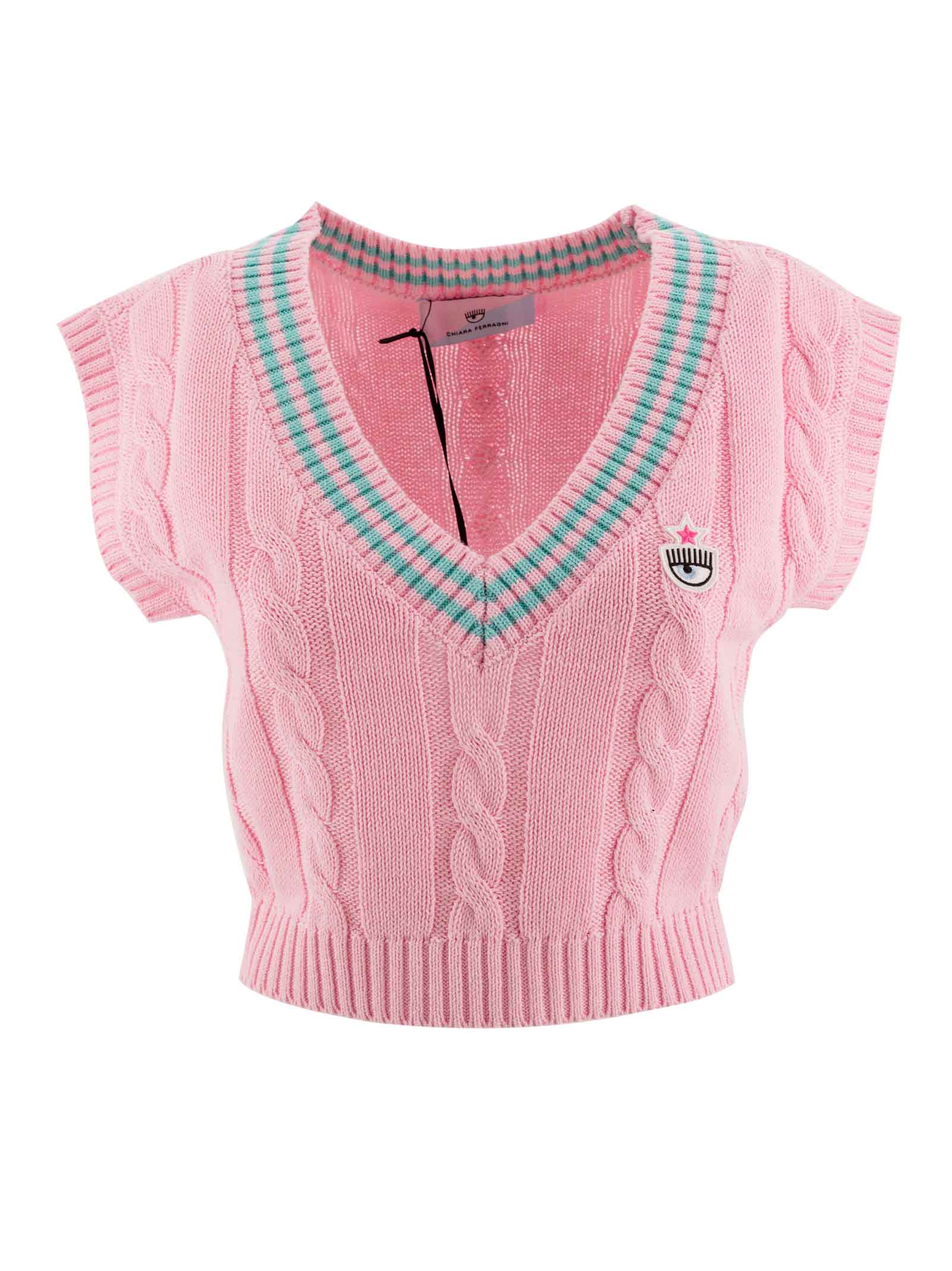 Chiara Ferragni Cable-knit Sweater Vest