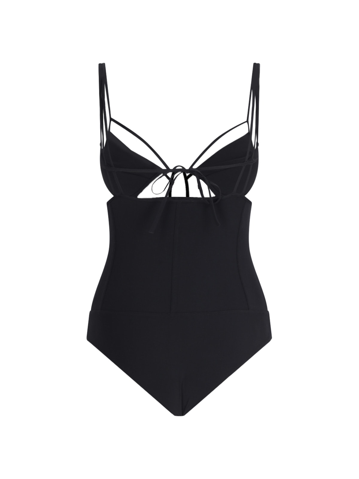 Shop Nensi Dojaka Cut-out One-piece Swimsuit In Black