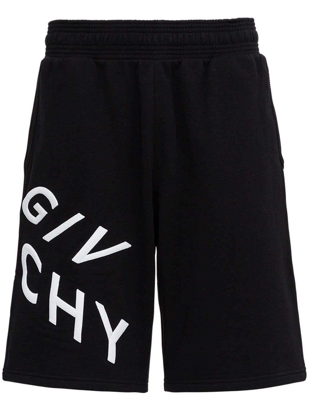 Givenchy Refracted Bermuda In Jersey With Logo Print