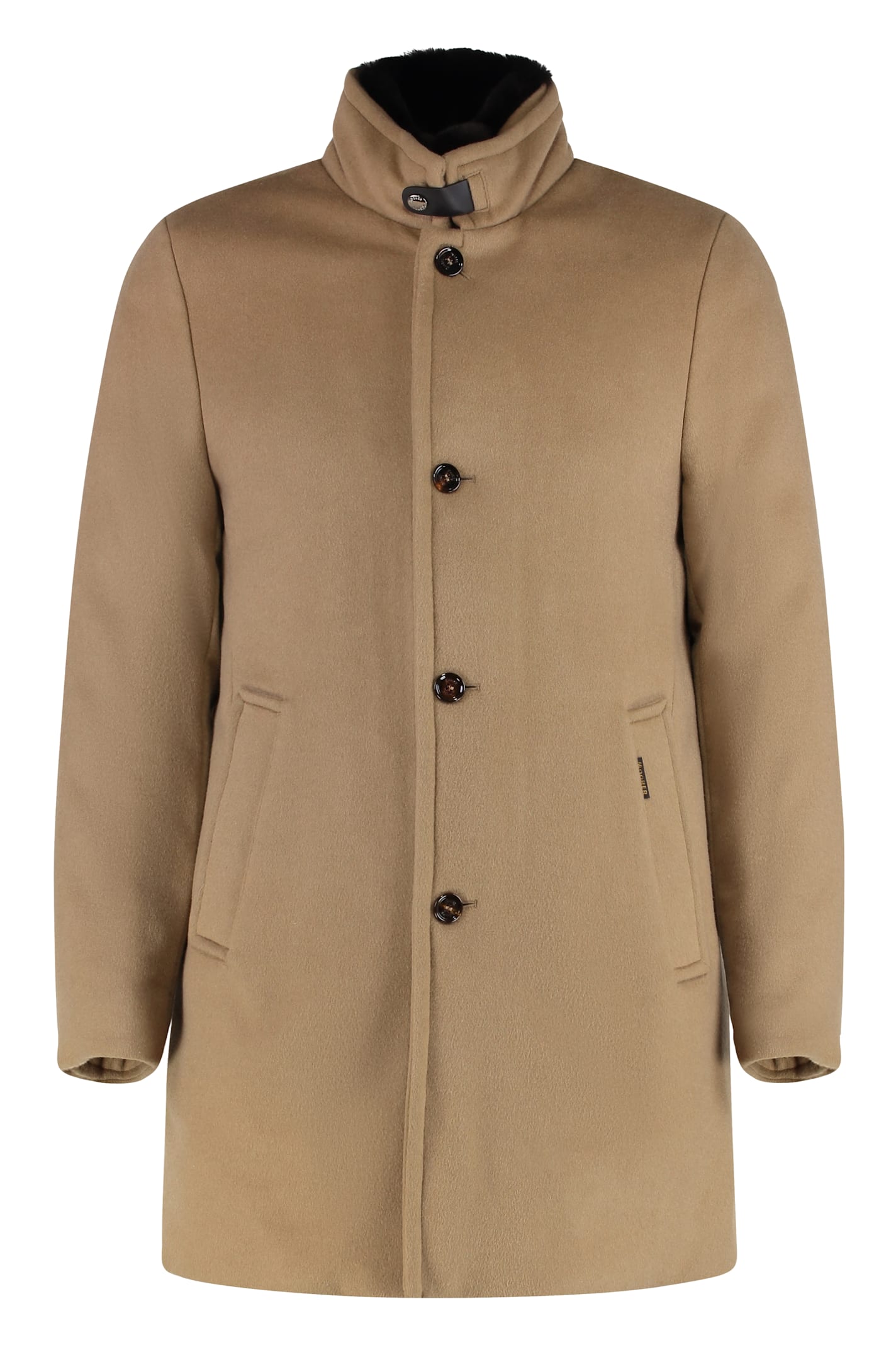 Moorer Bond Padded Wool-blend Coat In Brown
