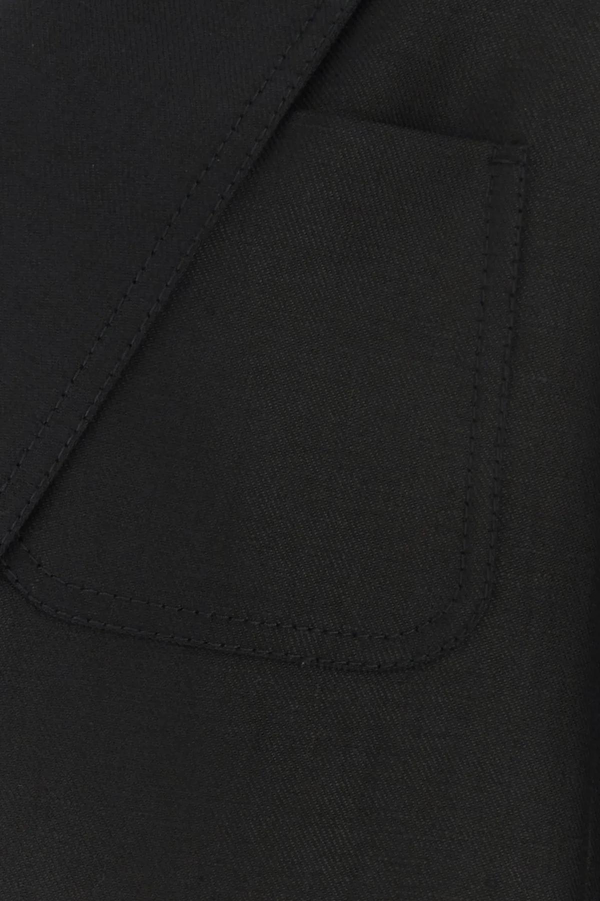 Max Mara Single-breasted Envers Satin Jacket In Nero