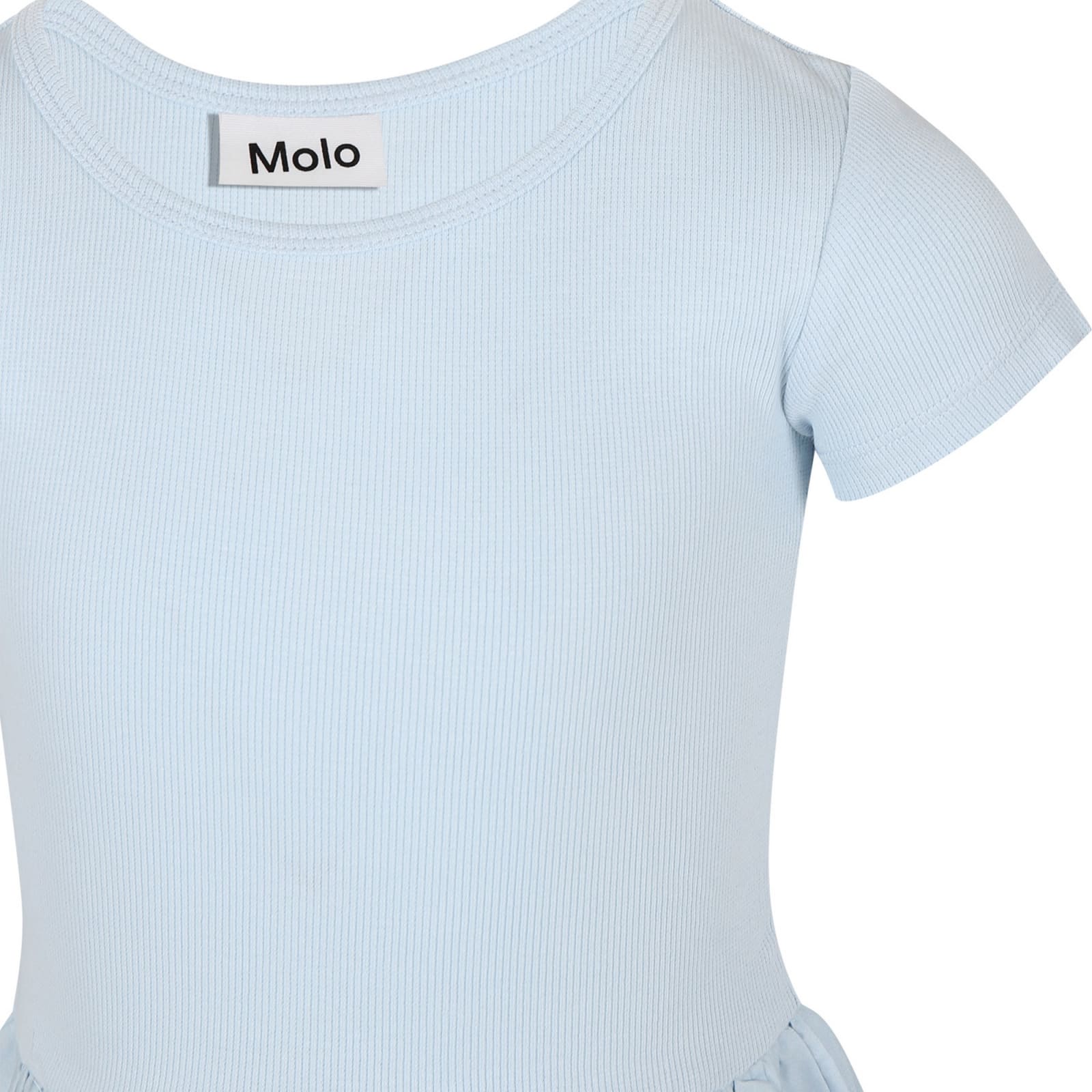 Shop Molo Sky Blue Casual Cissa Dress For Girl In Light Blue