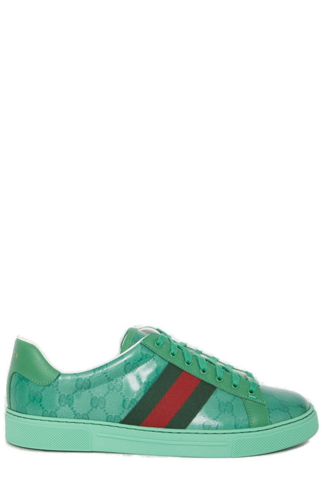 GUCCI ACE GG EMBELLISHED SNEAKERS