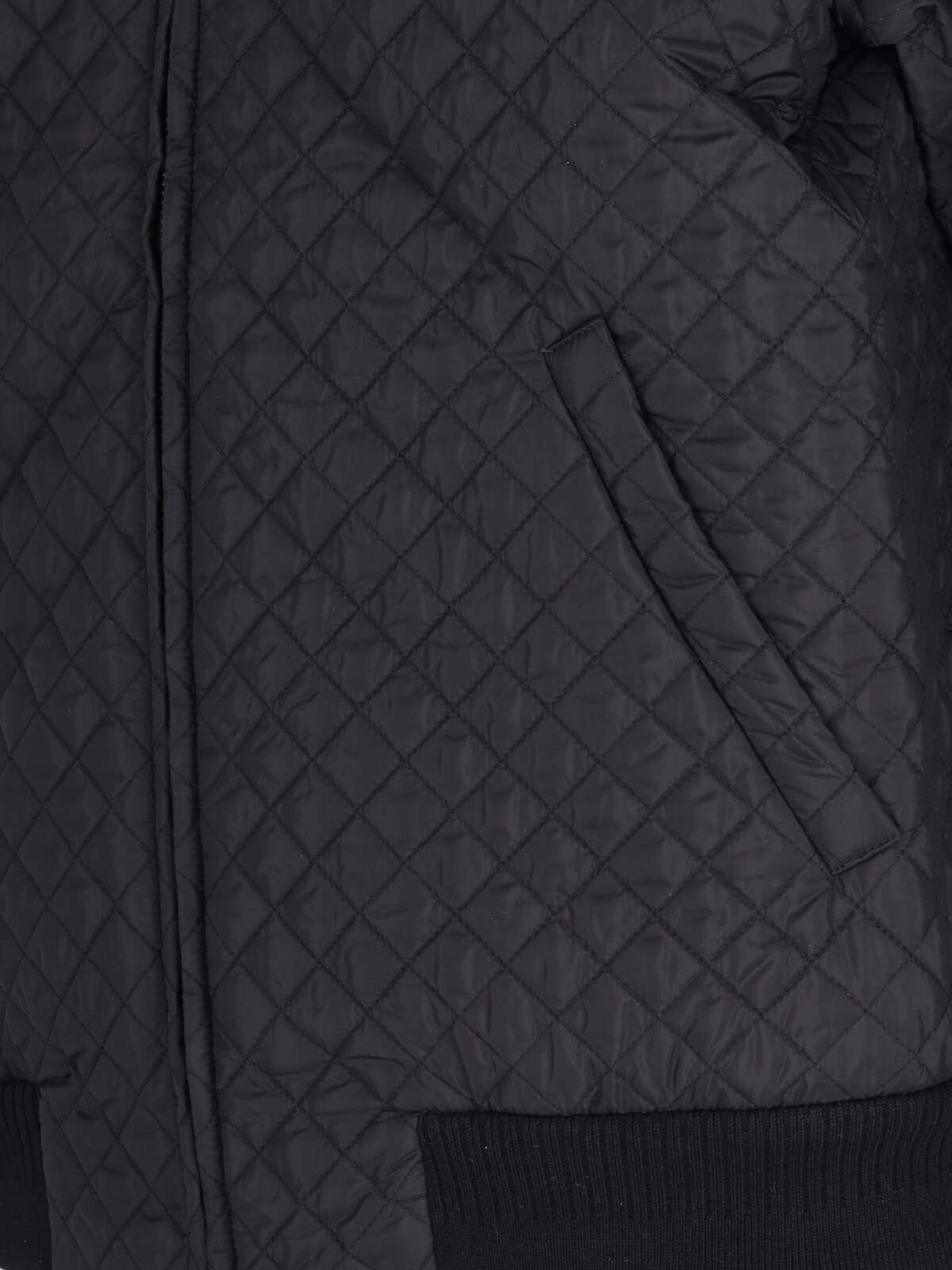 Shop Random Identities Quilted Jacket In Black
