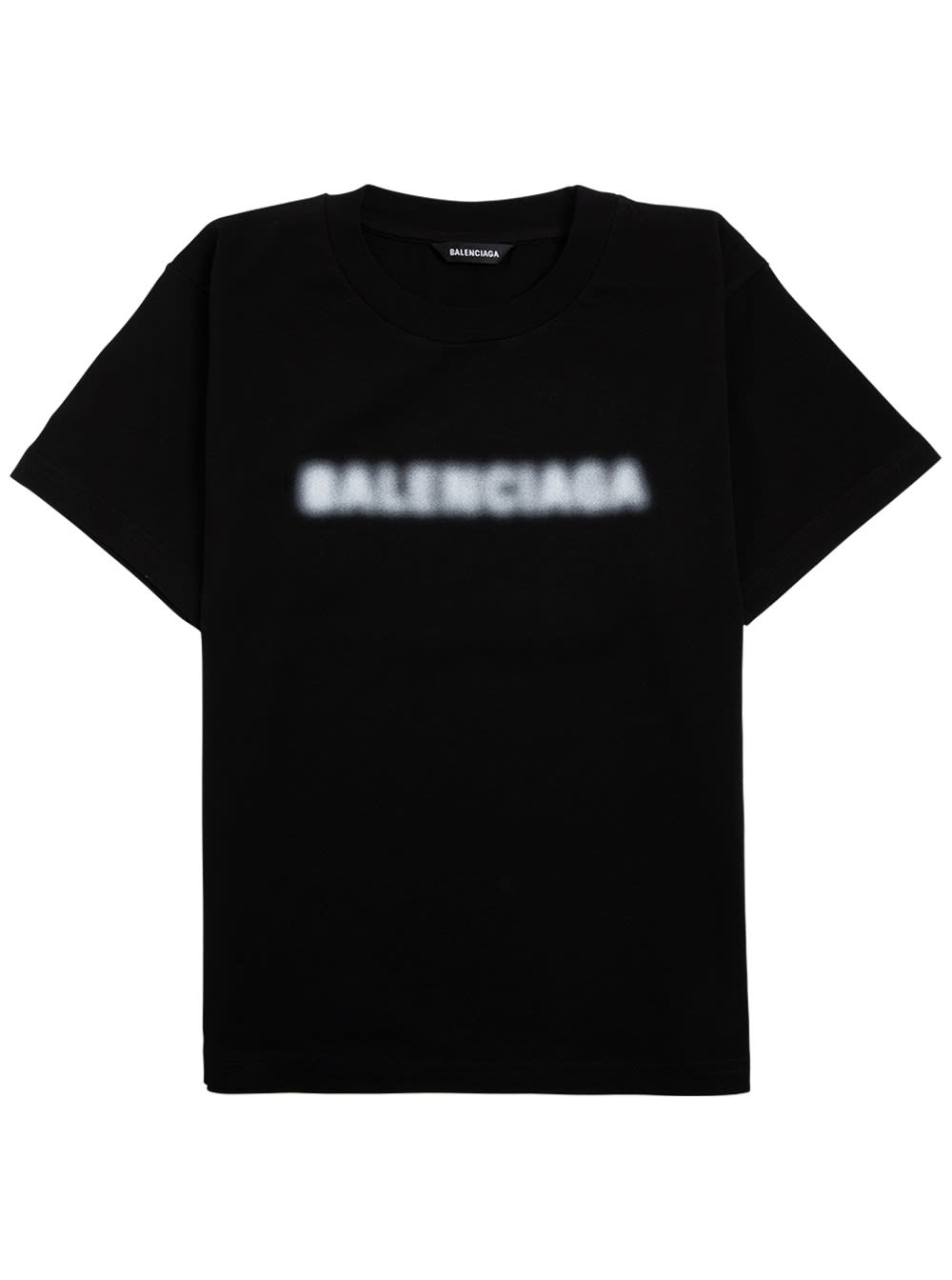 Balenciaga Black Jersey T-shirt With Logo Print