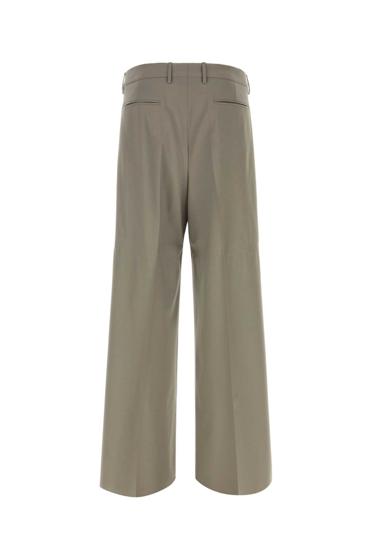 Shop Etro Army Green Stretch Wool Palazzo Pant In N0274