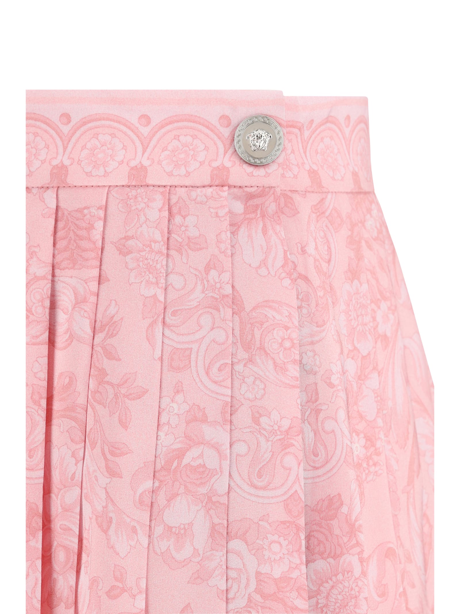 Shop Versace Mini Skirt In Rosa