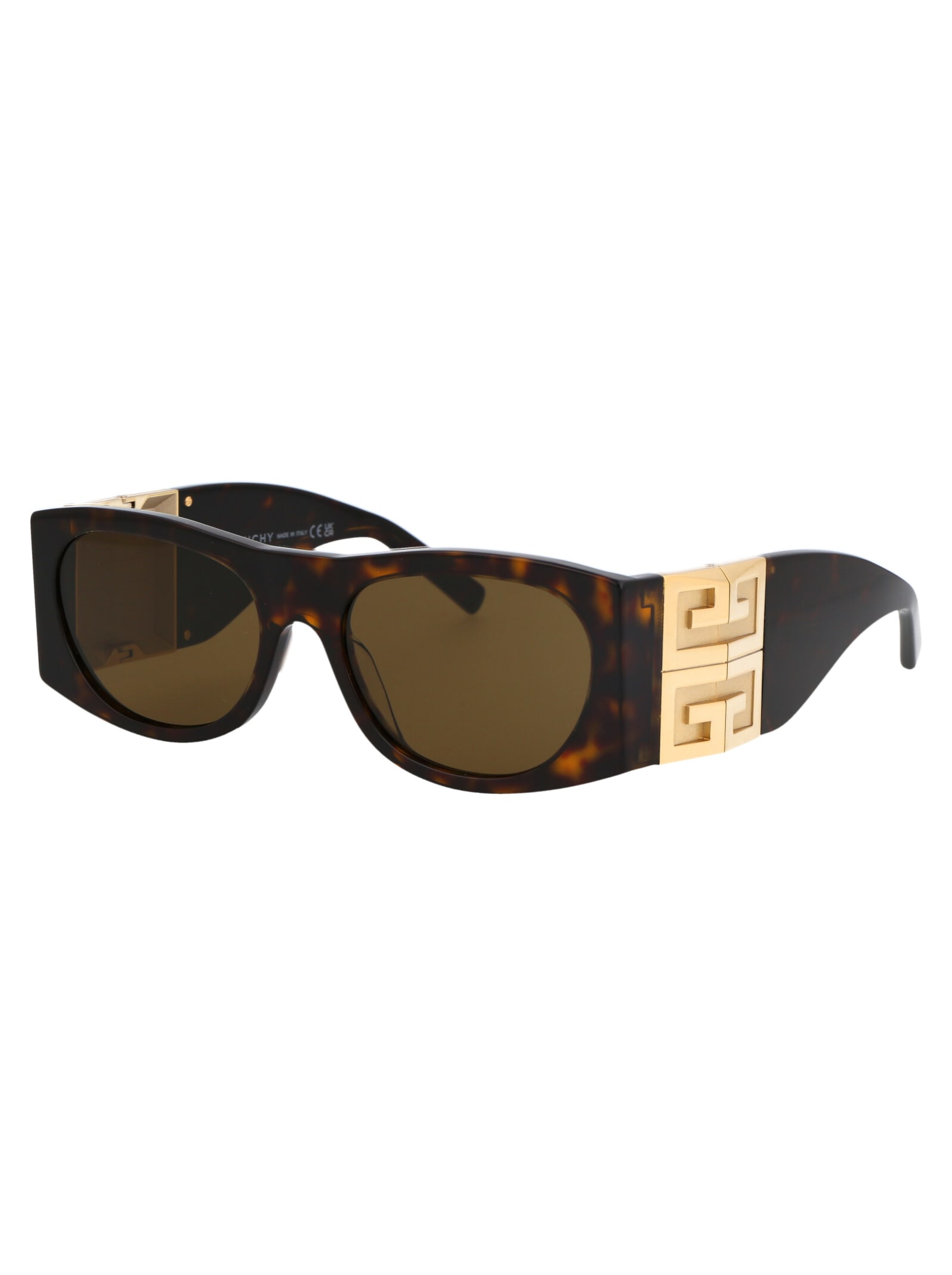 Shop Givenchy 4g Sunglasses In 52j Dark Havana / Roviex