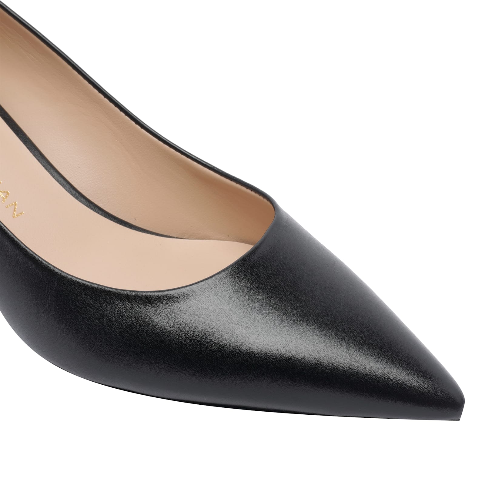 Stuart Weitzman Stuart Leather Kitten-heel Pumps In Black