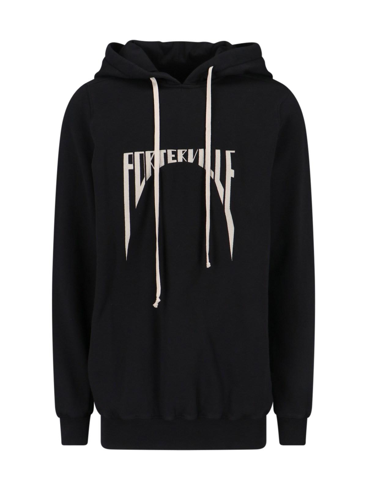 Shop Rick Owens Porterville Hoodie In Black