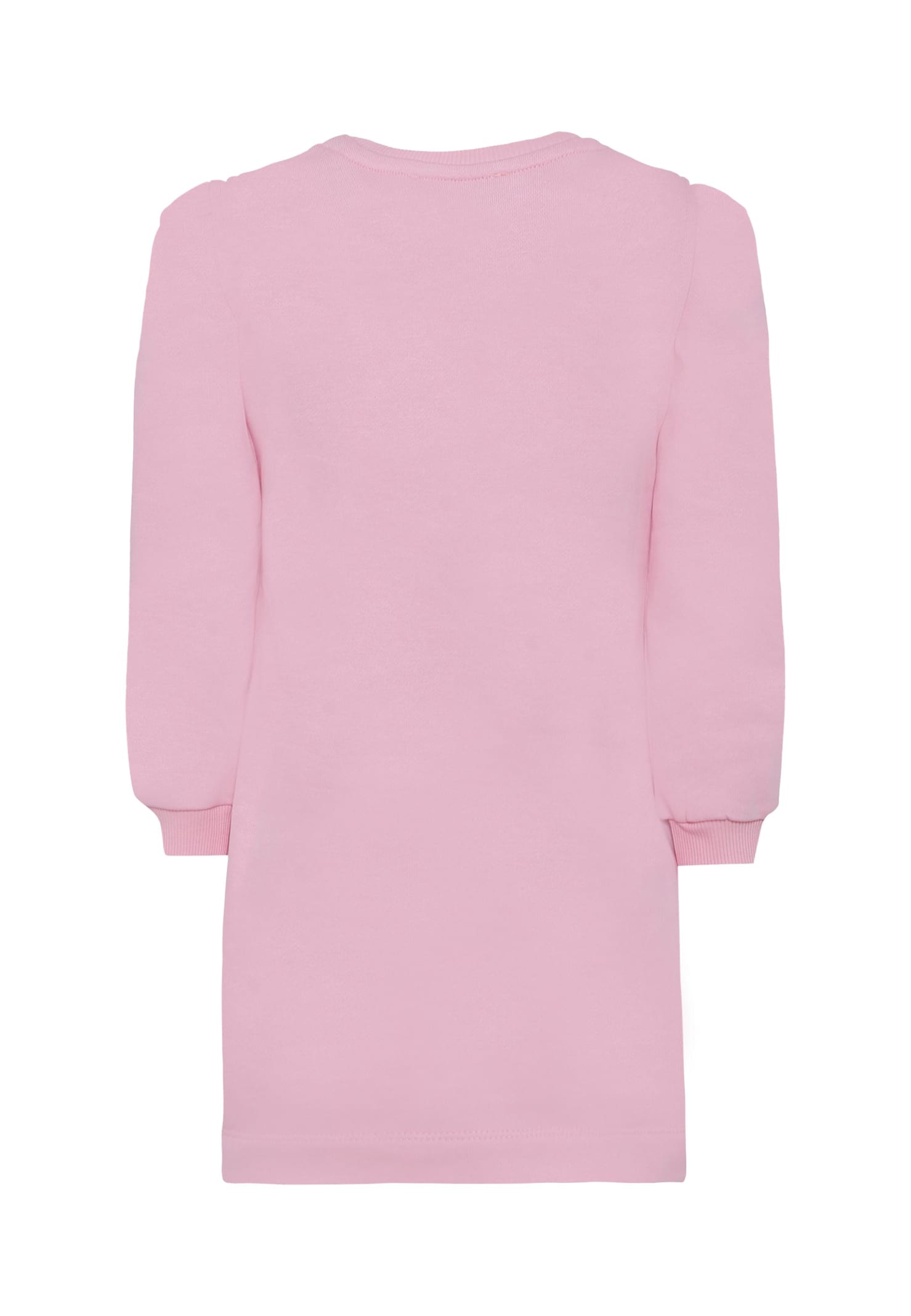 Monnalisa Graphic Print Long-sleeve Dress In Pink