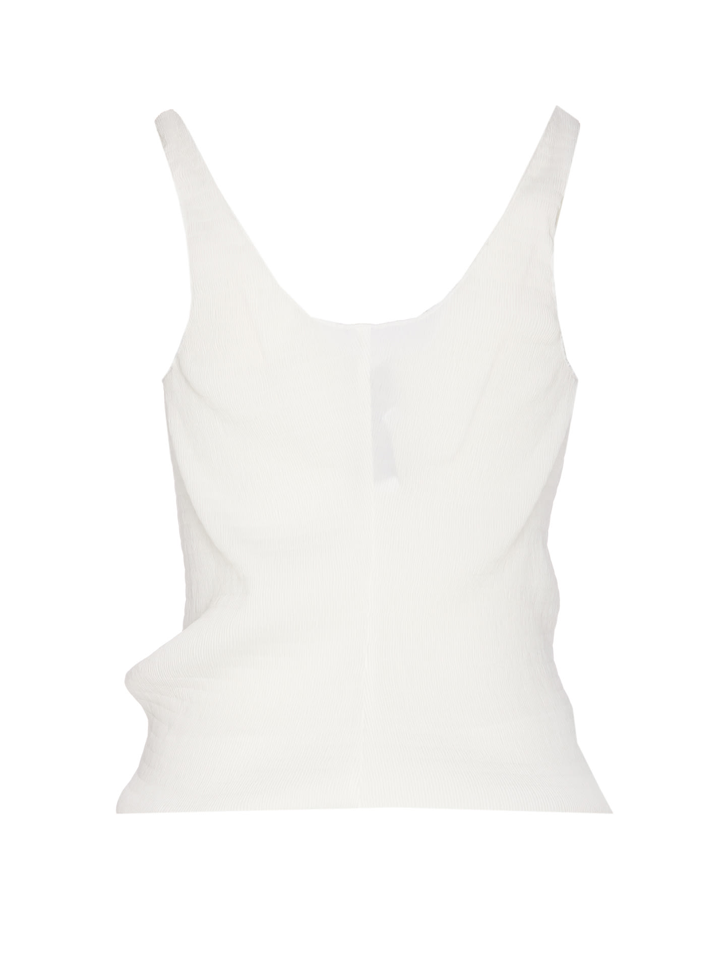 Shop Jw Anderson Knot Front Strap Top In White