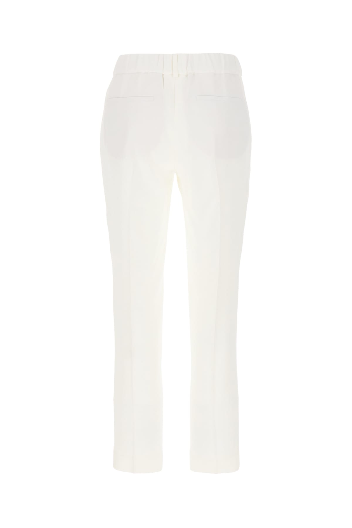 Brunello Cucinelli Cotton Poplin Wide Tailored Trousers In Natural