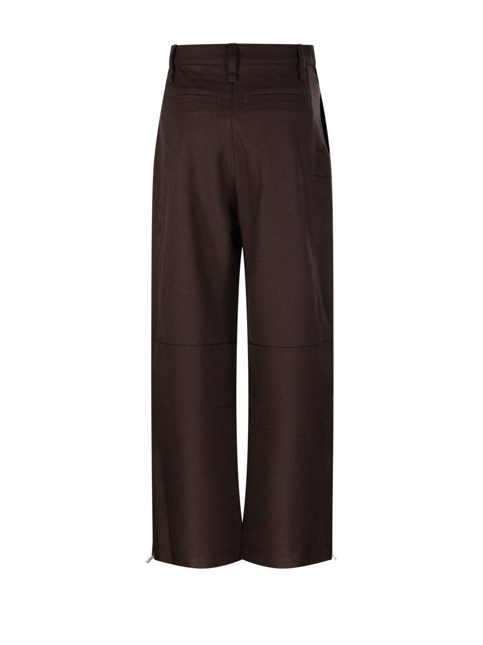 Ami Alexandre Mattiussi Gabardine Cargo Trousers In Brown