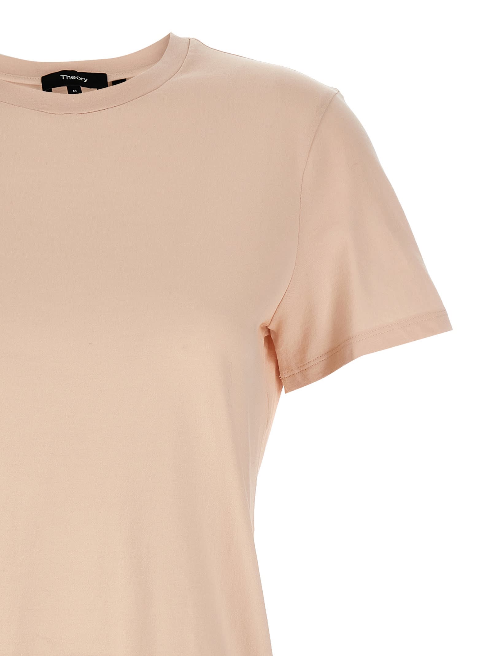 Theory Simple Crew Neck T-shirt In Pink
