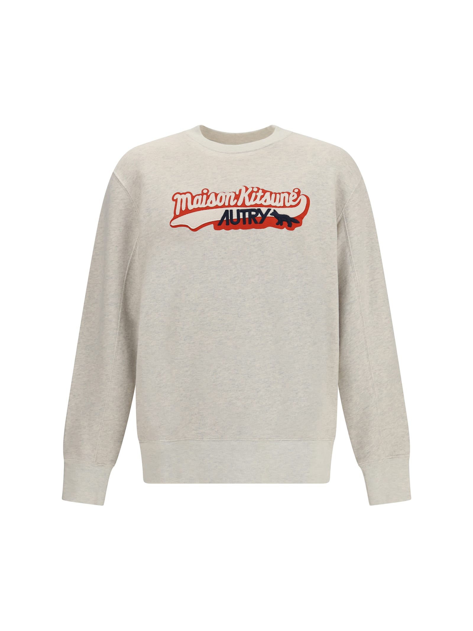 Autry Crew-neck Sweatshirt With Logo In Gray