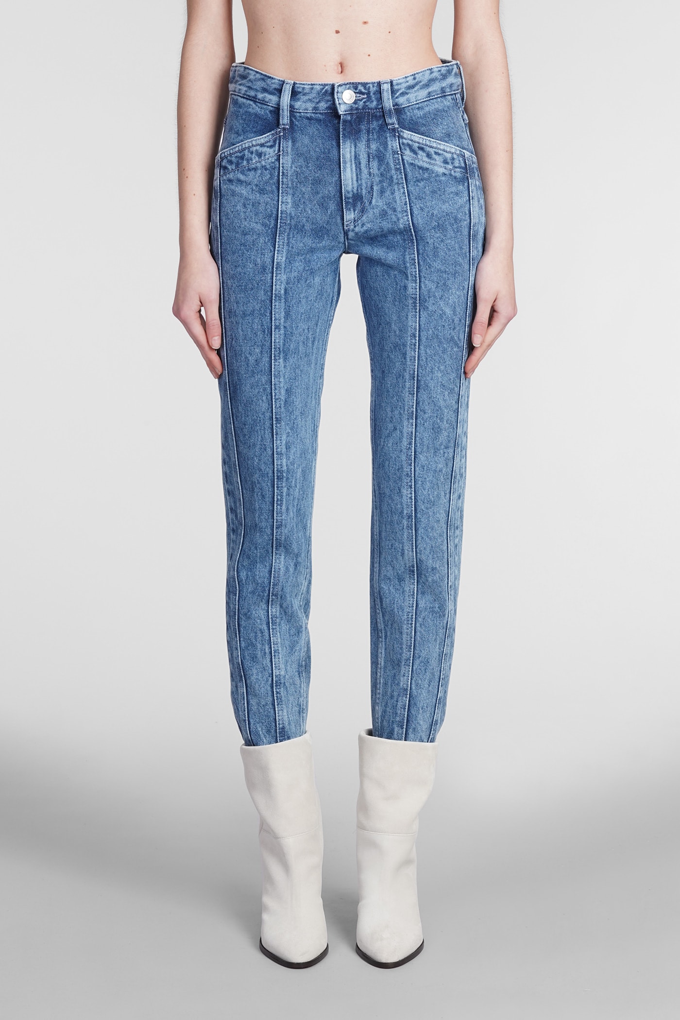 Isabel Marant Étoile Sulanoa Mid-rise Slim Jeans In Blue
