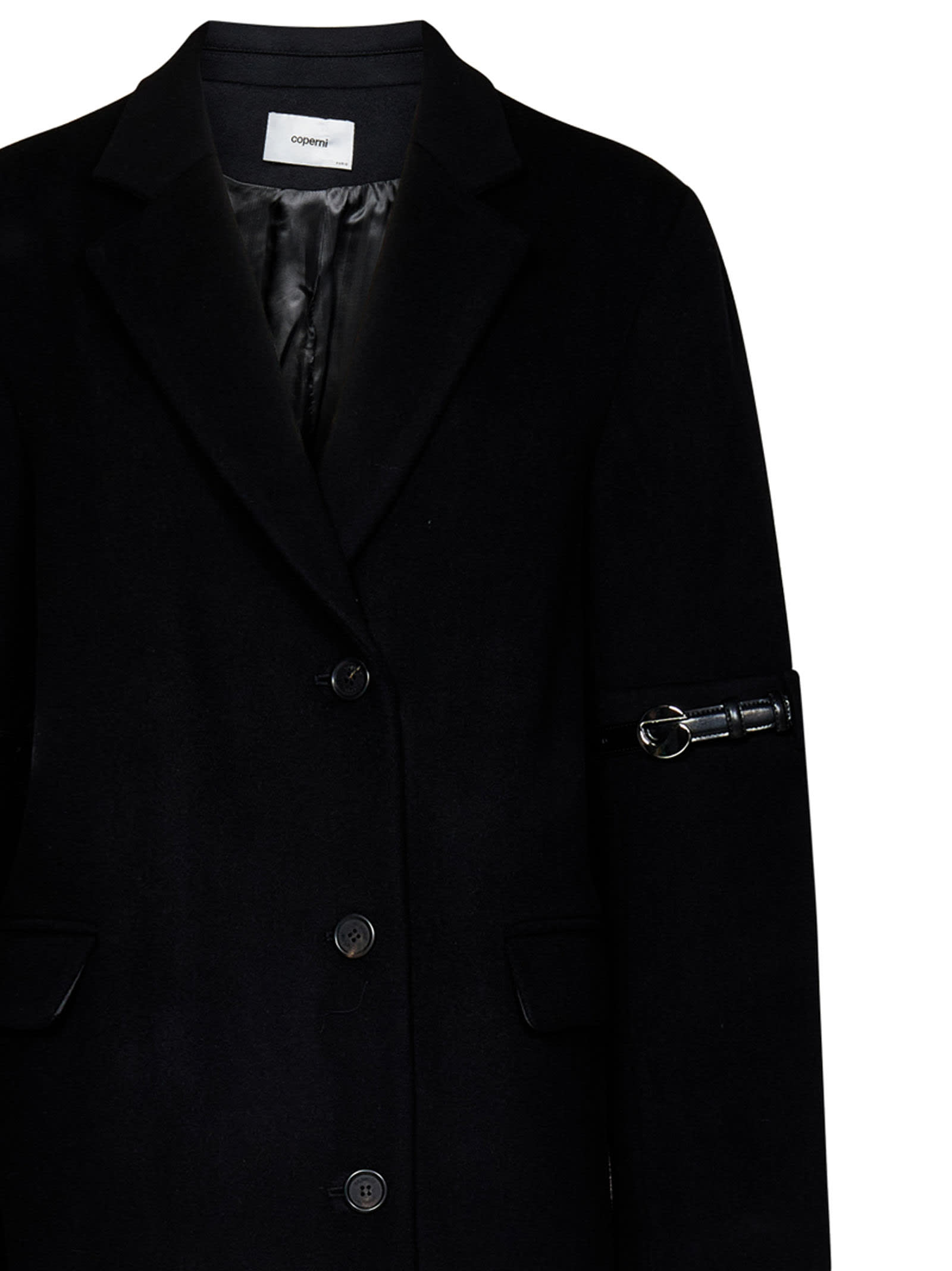 Shop Coperni Coat Coat In Black