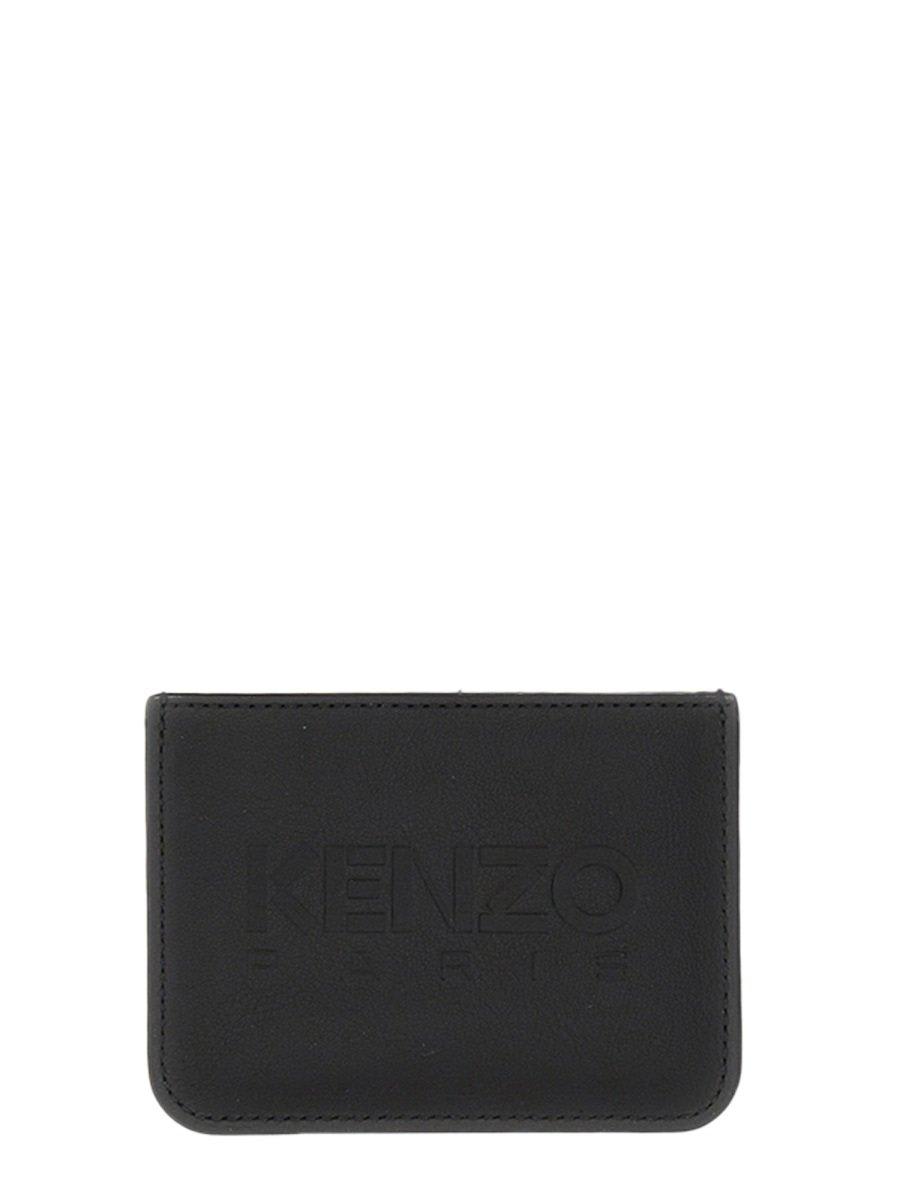 Kenzo Logo Embossed Card Holder In Black