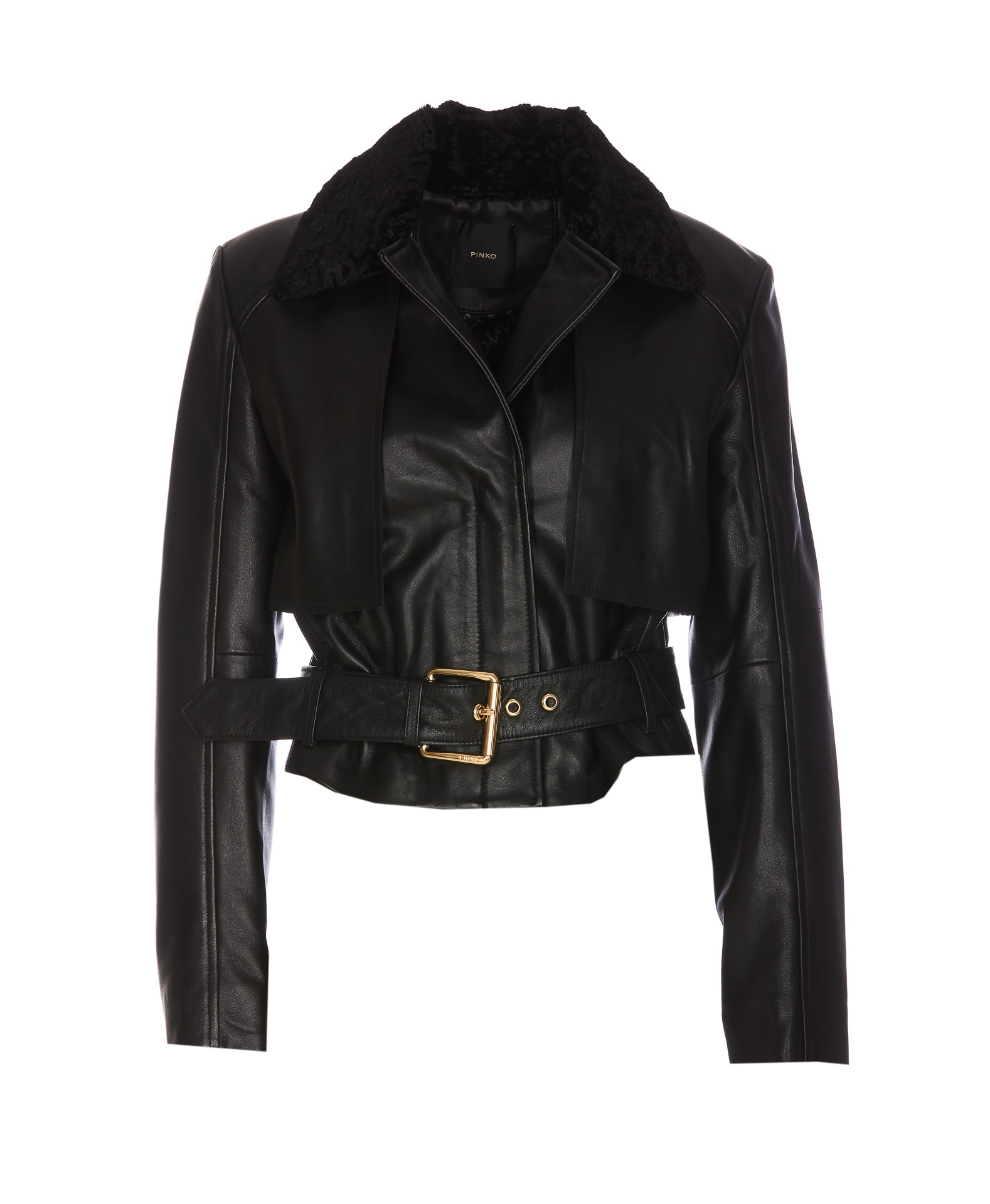 PINKO GEPPETTO LEATHER JACKET