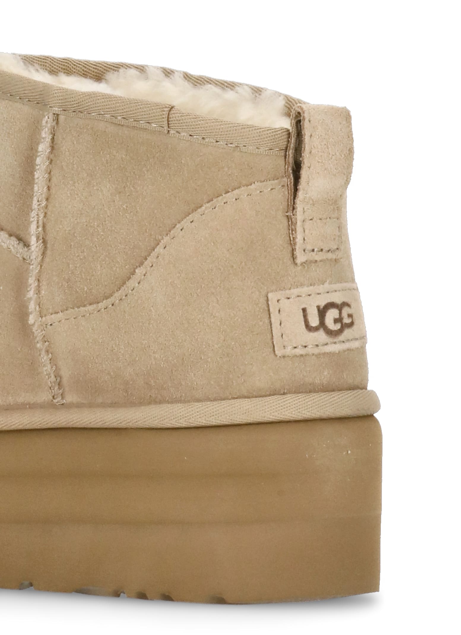 Ugg Classic Ultra Mini Platform Ankle Boots In Neutral