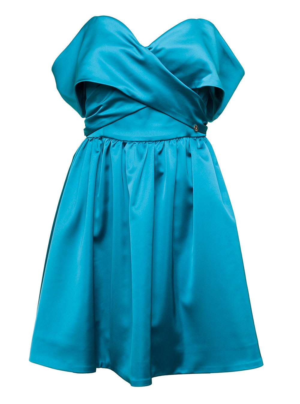 Liu-Jo Liu Jo Womans Light Blue Satin Sleeveless Dress