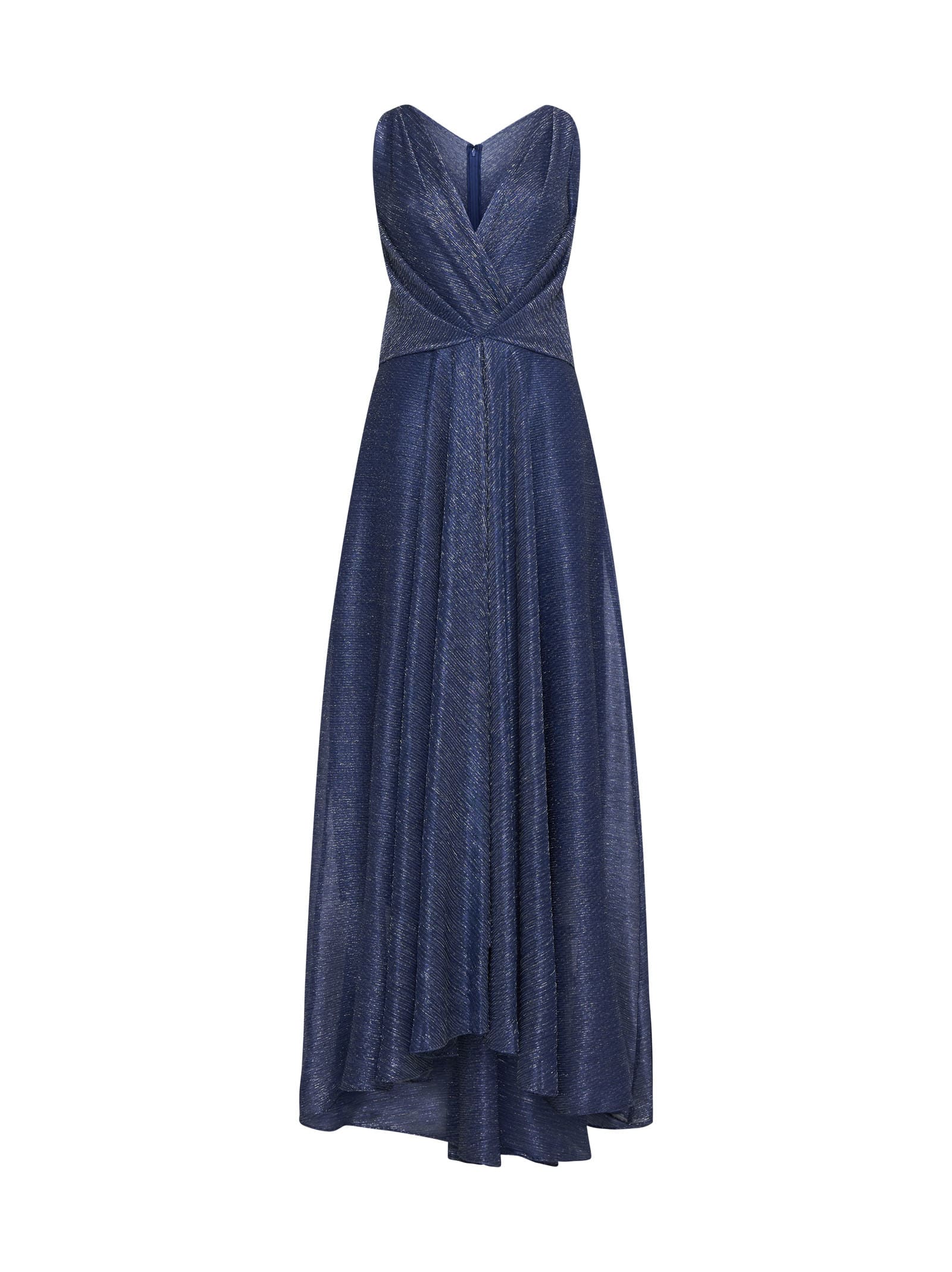 Shop Talbot Runhof Dress In Electric Blue