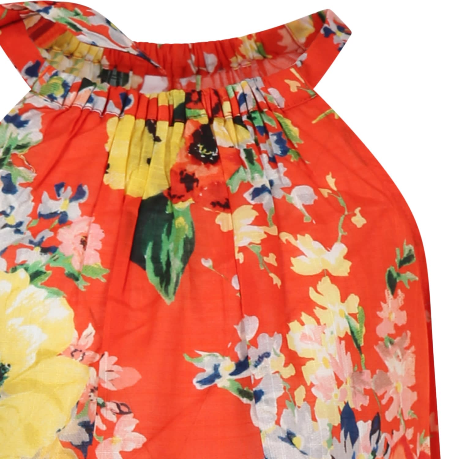 Shop Zimmermann Red Dress For Girl With Floral Print
