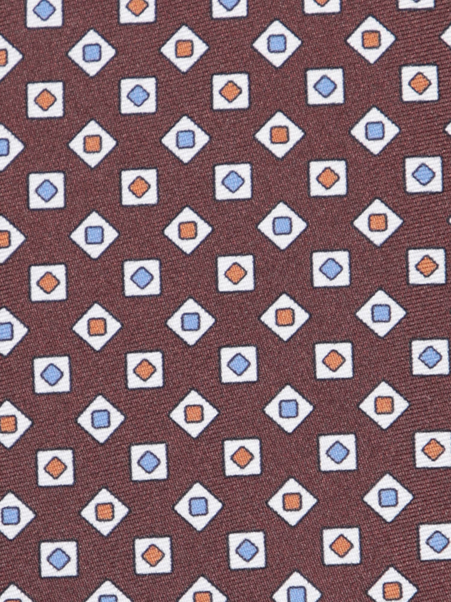 Shop Canali Patterned Multicolor/brown Tie In Blue