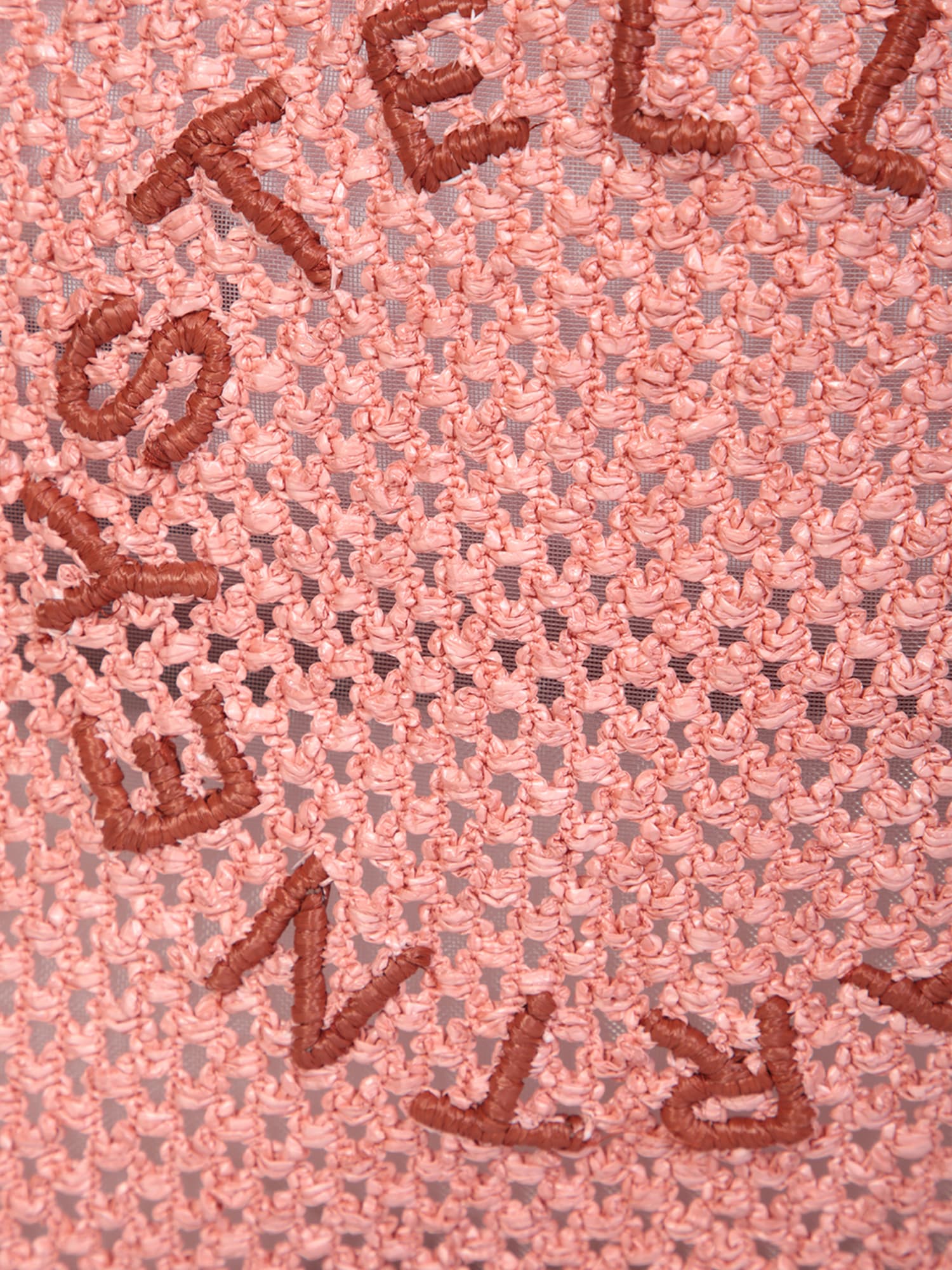 Stella Mccartney Raffia Tote Bag In Brown